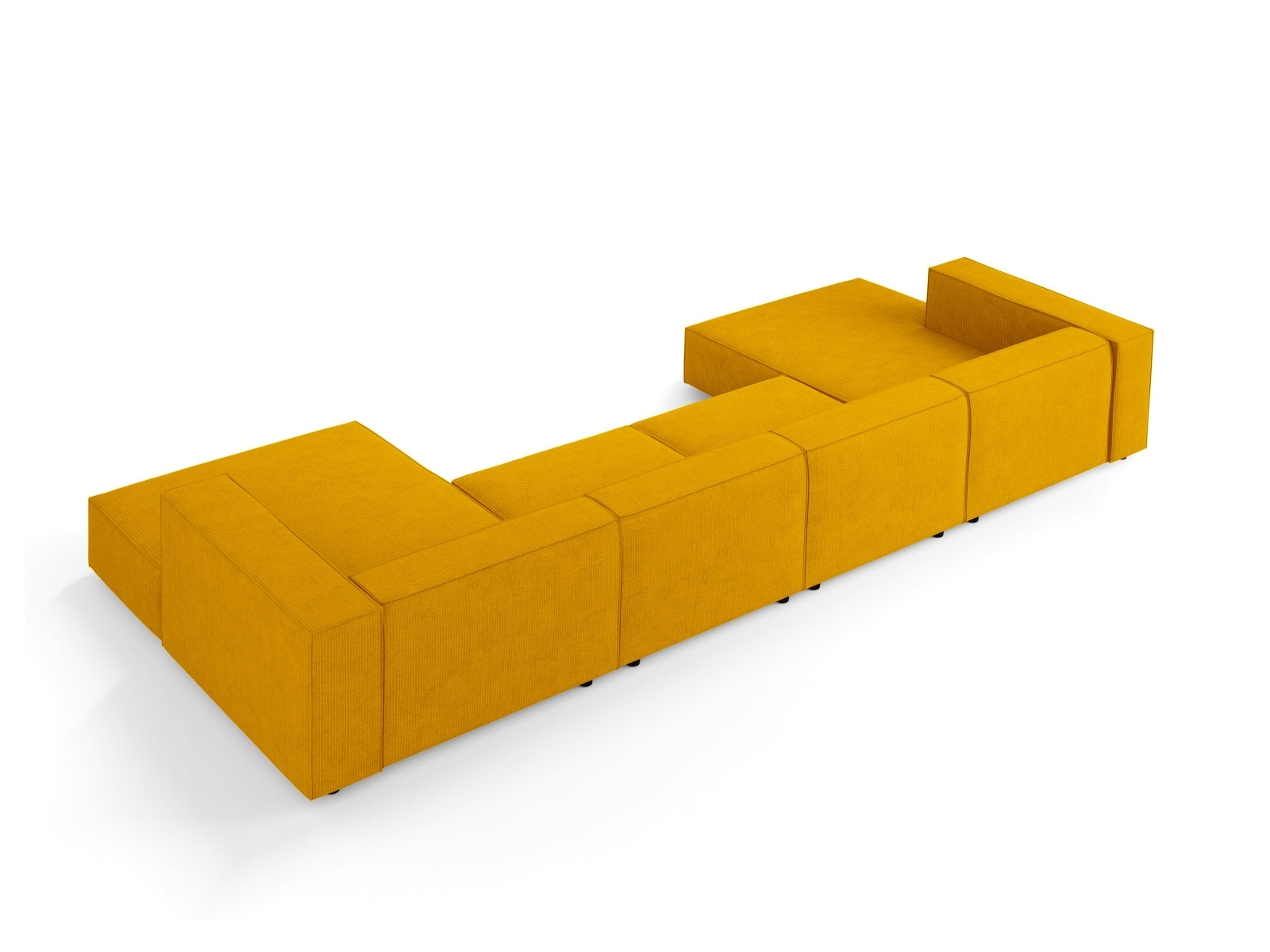 Arendal Panoramic Sofa 6 Sitzer in Mustard präsentiert im Onlineshop von KAQTU Design AG. 5er Sofa ist von Cosmopolitan Design