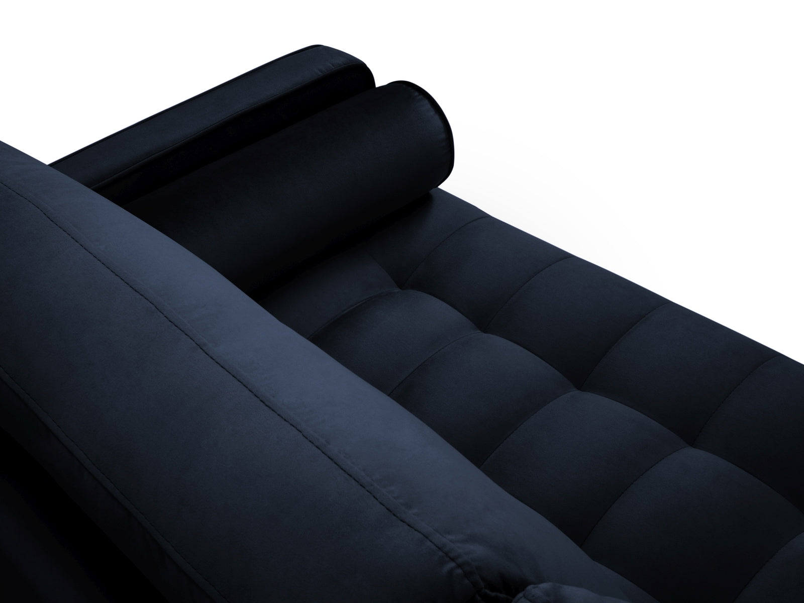 Elegantes Ecksofa Aspen für 6 Personen in Royal Blue, ideal für stilvolle Wohnräume und entspannte Zusammenkünfte.