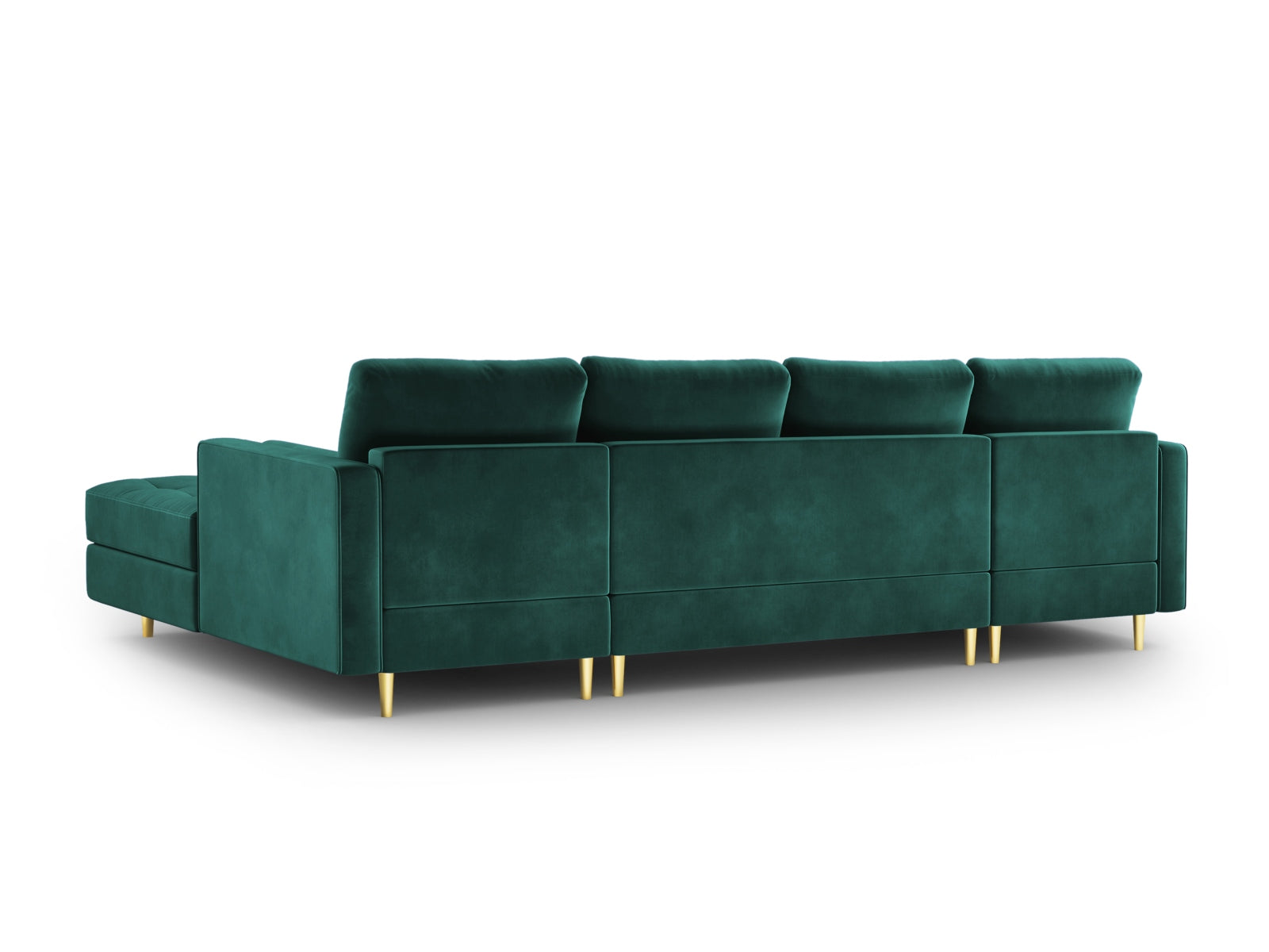 Elegantes Ecksofa Aspen für 6 Personen in trendigem Petrol-Salvador, ideal für gesellige Runden und stilvolle Wohnräume.