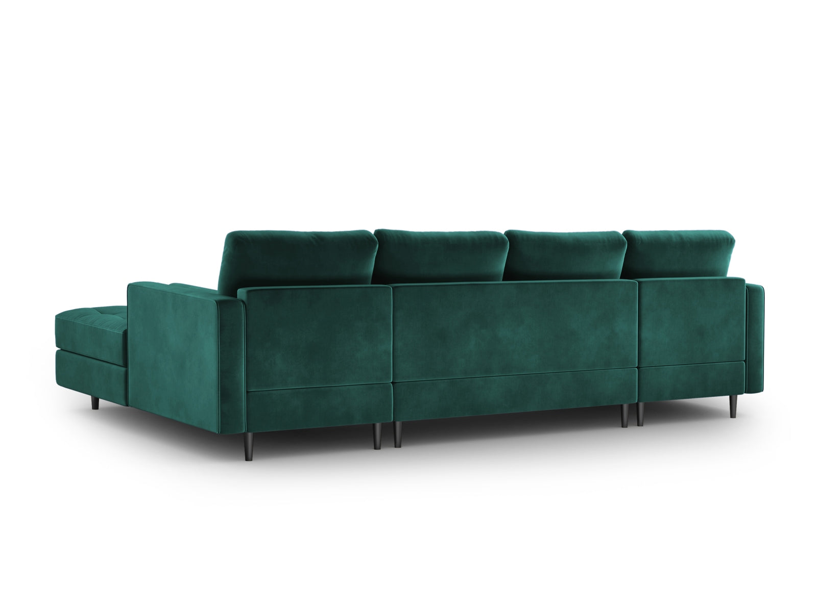 Elegantes Ecksofa Aspen für 6 Personen in modernem Petrol-Salvador, ideal für gesellige Runden und gemütliche Stunden.