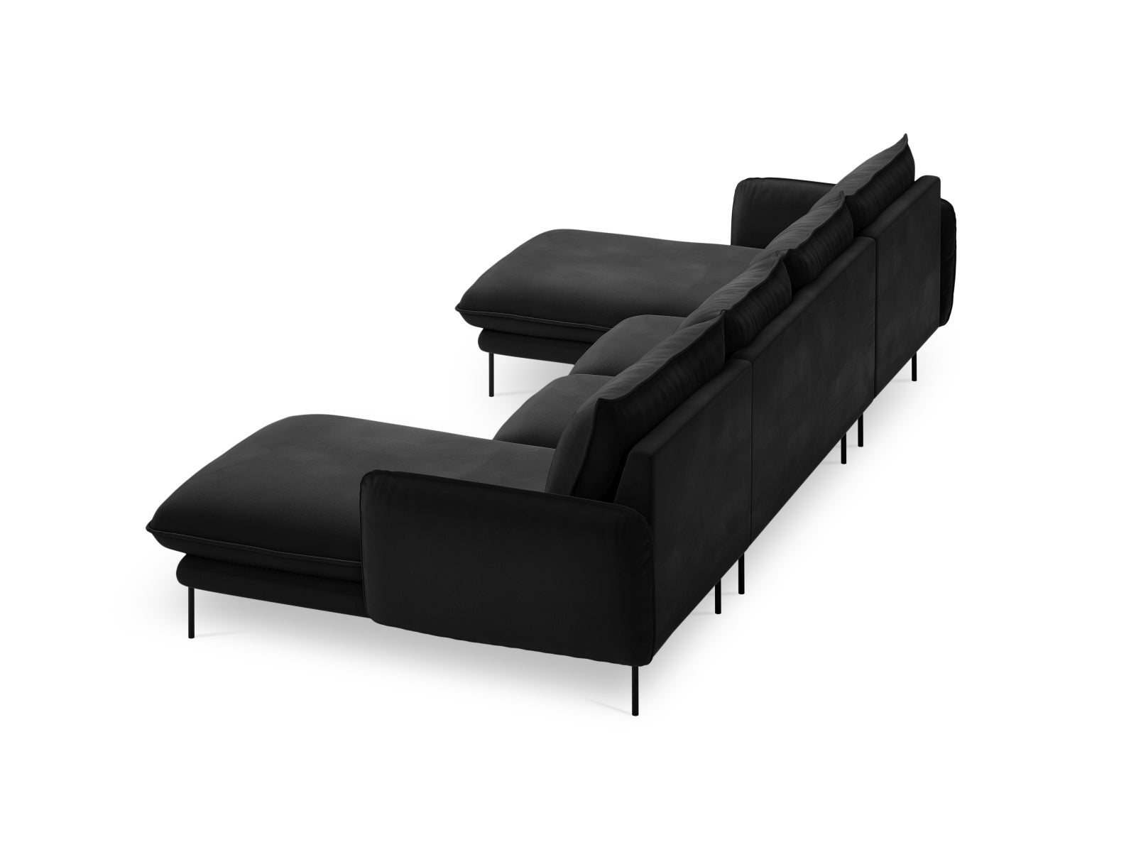 Erleben Sie das stilvolle Vienna Velour Panoramic Sofa für 6 Personen. Hochwertiger Veloursstoff und großzügige Sitzfläche für höchsten Komfort.