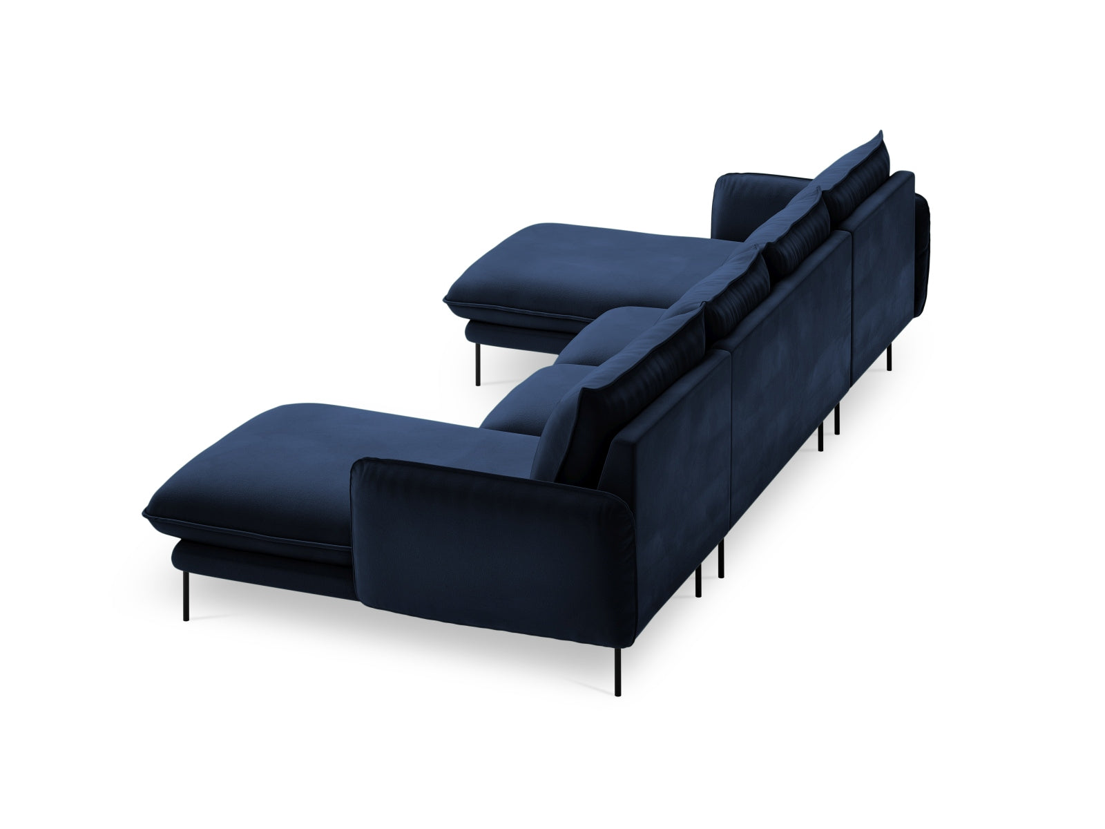 Erleben Sie das stilvolle Vienna Velour Panoramic Sofa für 6 Personen. Hochwertiger Veloursstoff und großzügige Sitzfläche für höchsten Komfort.