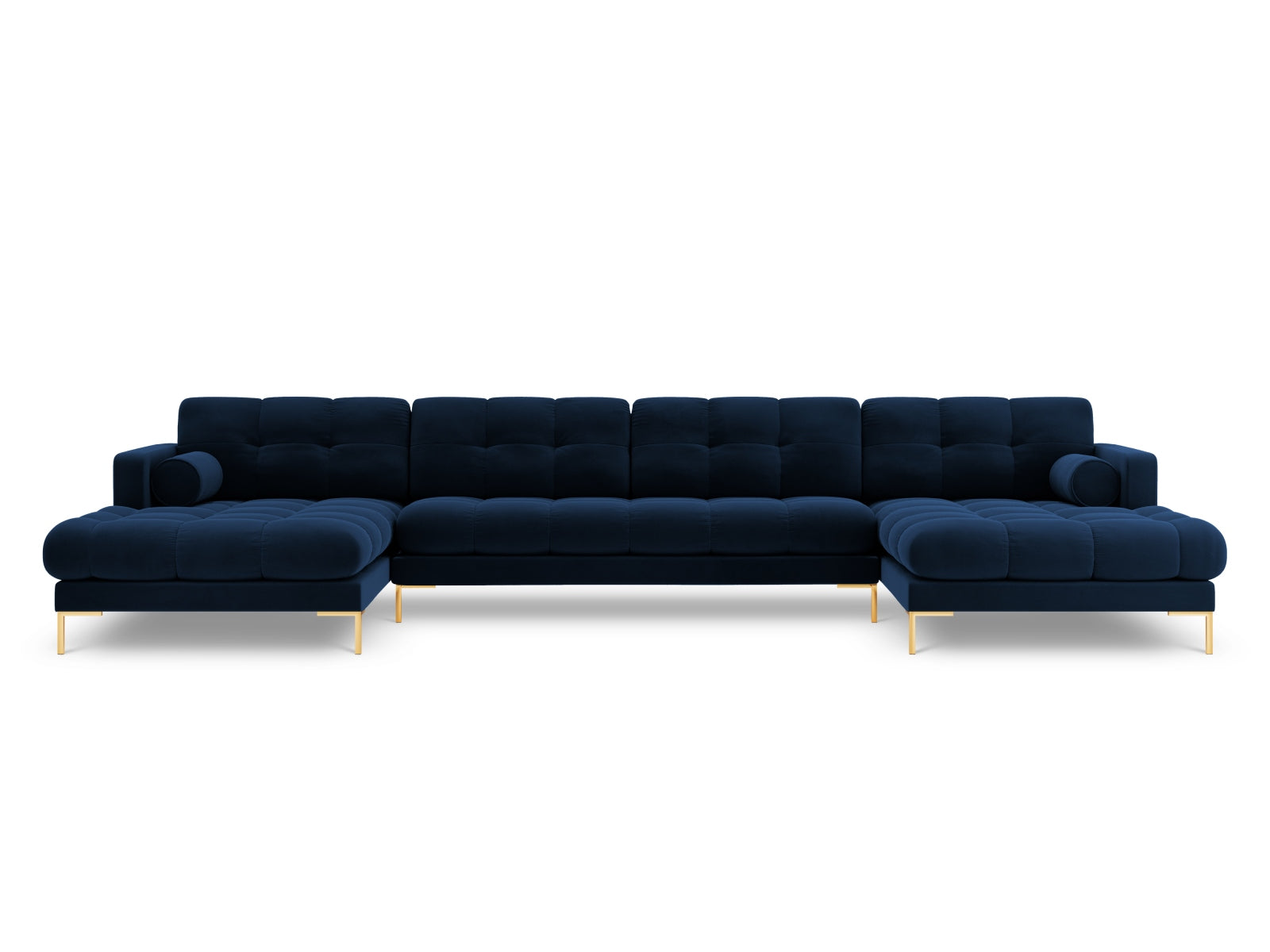Elegantes 7-Sitzer Ecksofa Bali in Royal Blue, ideal für gesellige Runden und stilvolle Wohnräume.