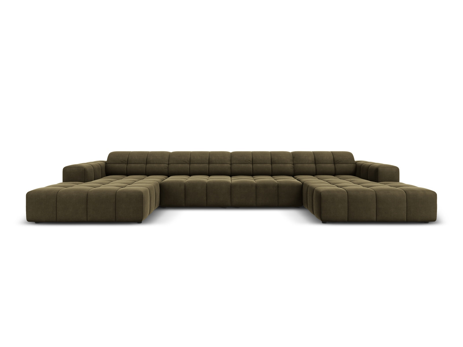 Chicago Velour Panoramic Sofa 6 Sitzer 166cm in Green-Bluvel präsentiert im Onlineshop von KAQTU Design AG. 3er Sofa ist von Cosmopolitan Design