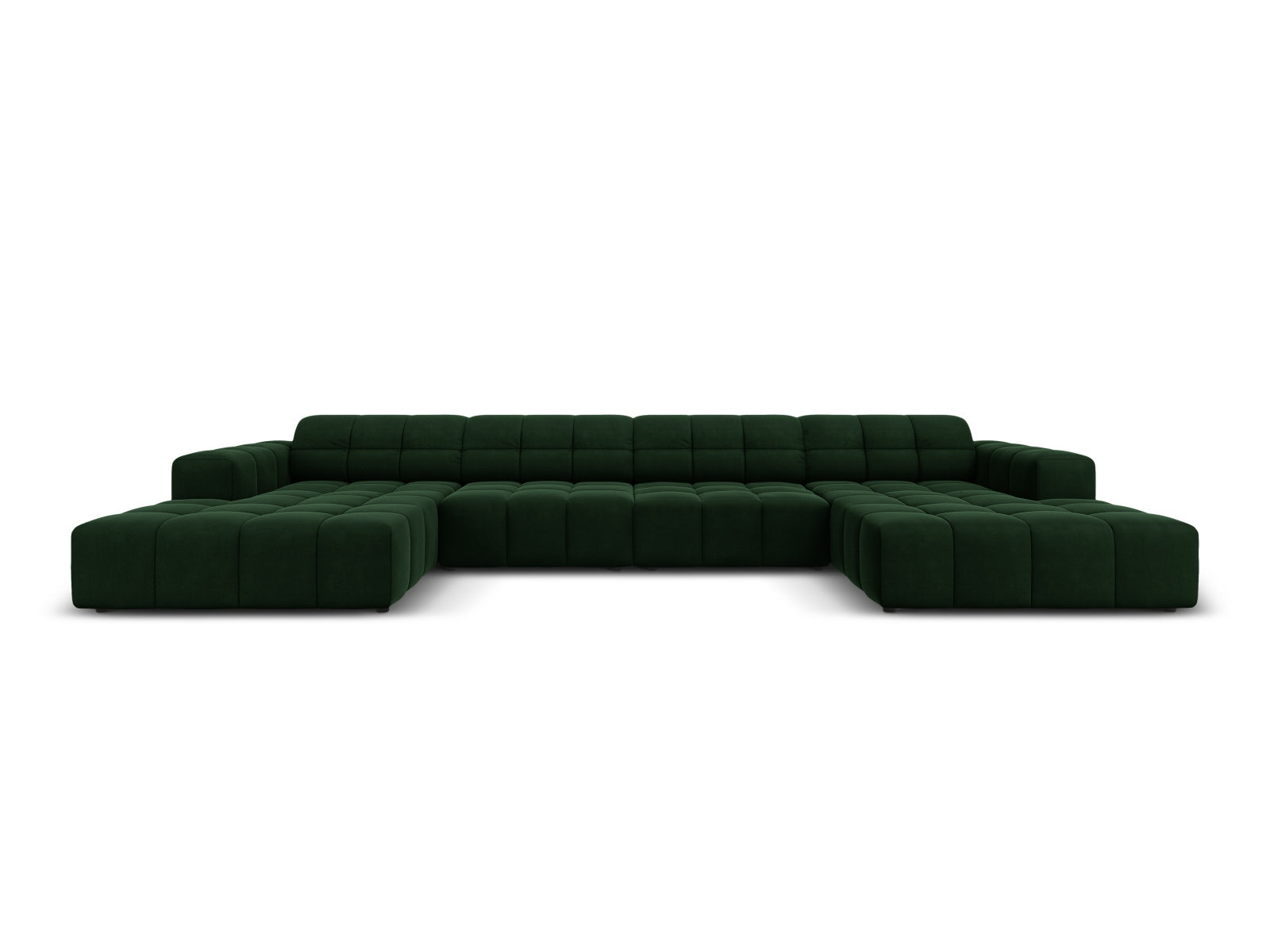 Chicago Velour Panoramic Sofa 6 Sitzer 166cm in Bottle Green-Bluvel präsentiert im Onlineshop von KAQTU Design AG. 3er Sofa ist von Cosmopolitan Design