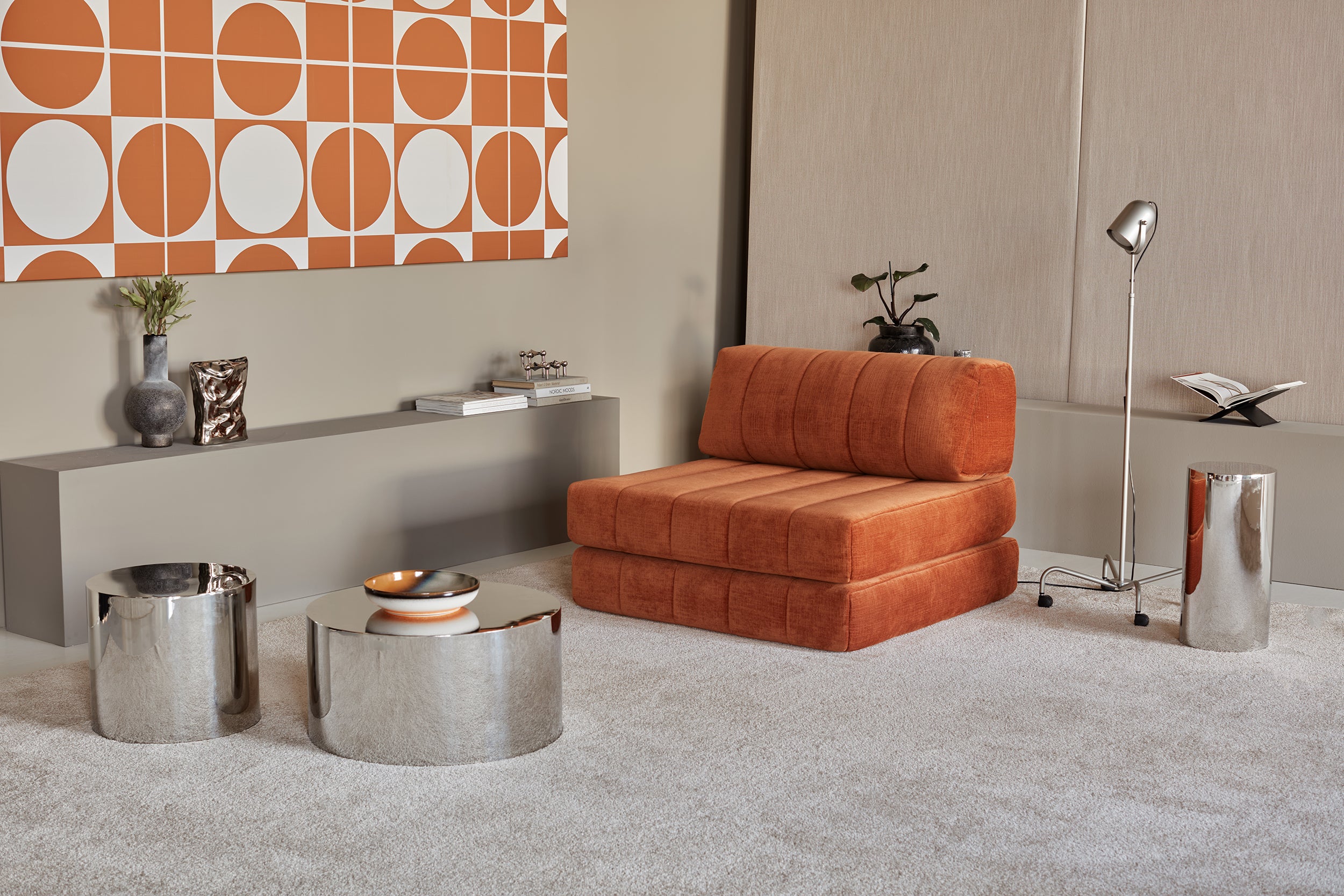 CozyPad Sessel in 412 Esina Rust Orange präsentiert im Onlineshop von KAQTU Design AG. Bettsessel ist von Innovation Living