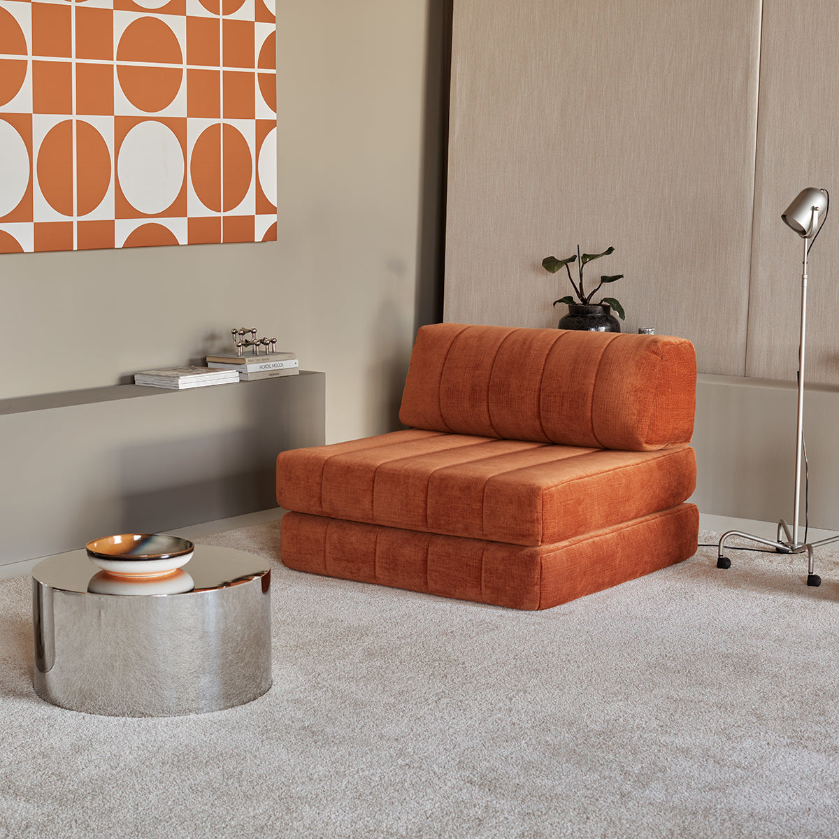 CozyPad Sessel in 412 Esina Rust Orange präsentiert im Onlineshop von KAQTU Design AG. Bettsessel ist von Innovation Living