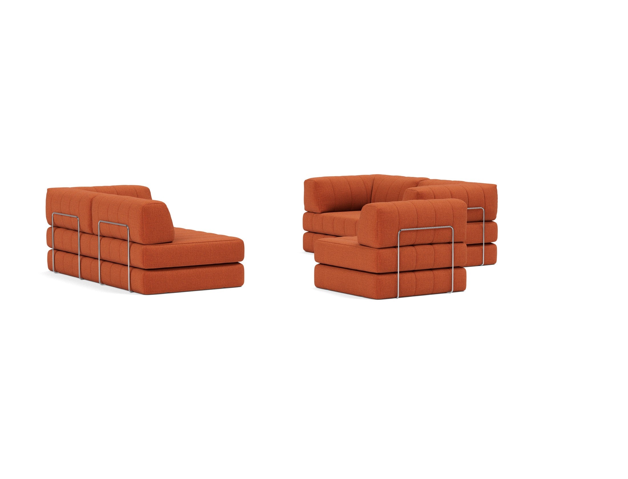 CozyPad Schlafsofa Ecksofa mit Armlehnen in 412 Esina Rust Orange präsentiert im Onlineshop von KAQTU Design AG. Bettsofa ist von Innovation Living