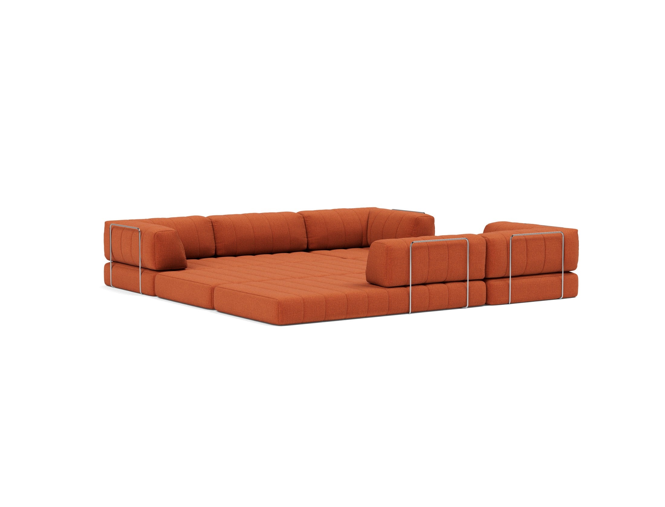 CozyPad Schlafsofa Ecksofa mit Armlehnen in 412 Esina Rust Orange präsentiert im Onlineshop von KAQTU Design AG. Bettsofa ist von Innovation Living