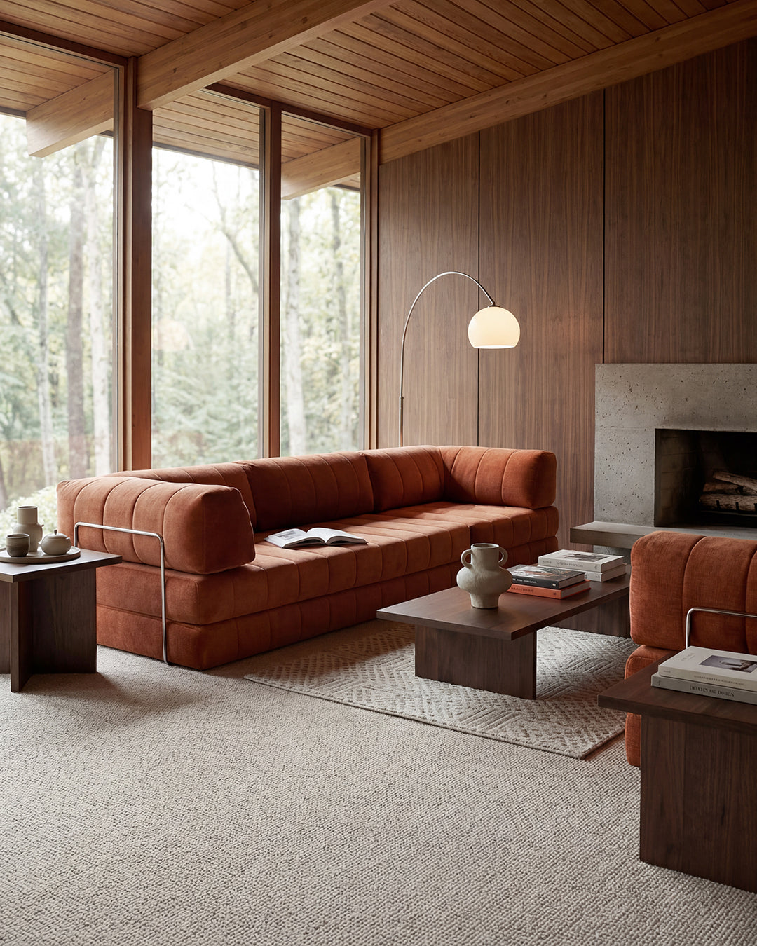 CozyPad Schlafsofa Grand mit Armlehnen in 412 Esina Rust Orange präsentiert im Onlineshop von KAQTU Design AG. Bettsofa ist von Innovation Living