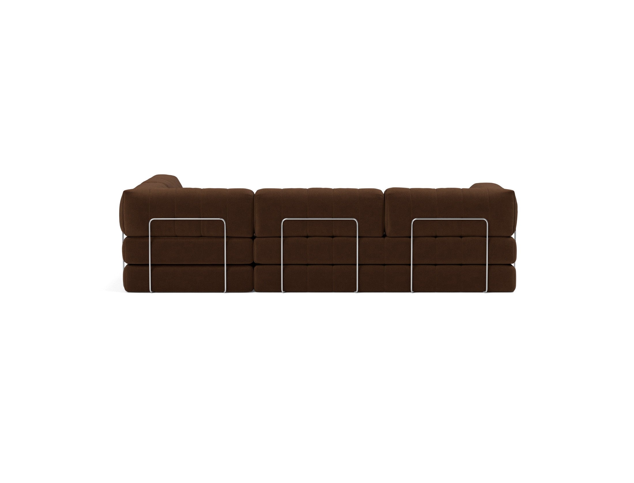 CozyPad Schlafsofa L-Shape mit Armlehne in 359 Taura Cappuccino präsentiert im Onlineshop von KAQTU Design AG. Bettsofa rechts ist von Innovation Living