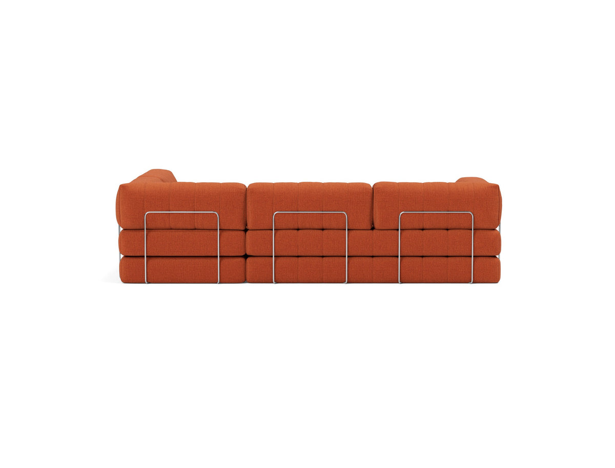 CozyPad Schlafsofa L-Shape mit Armlehne in 412 Esina Rust Orange präsentiert im Onlineshop von KAQTU Design AG. Bettsofa rechts ist von Innovation Living