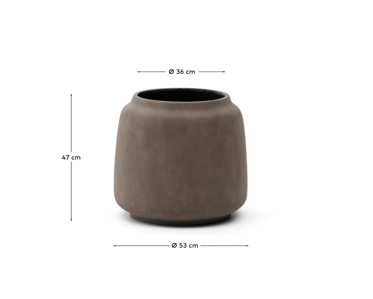 Blumentopf Lira in Terrakottaoptik Ø 53 cm in Terrakotta präsentiert im Onlineshop von KAQTU Design AG. Blumentopf ist von Kave Home