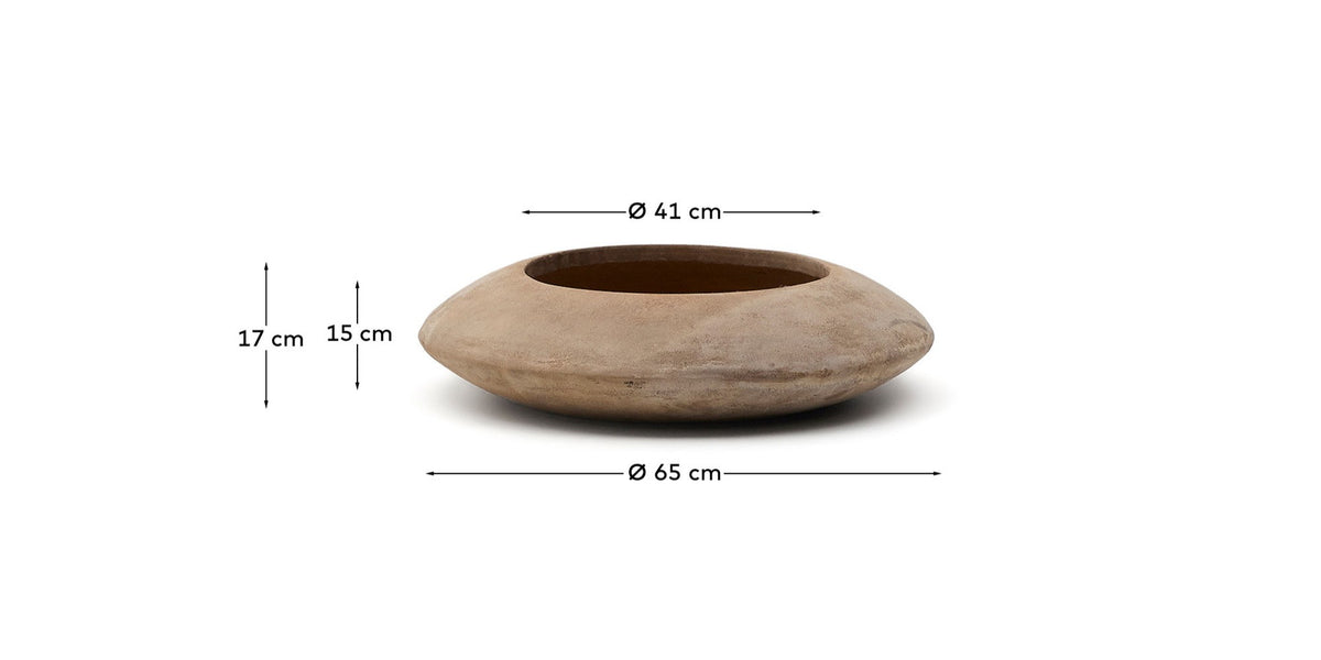 Blumentopf Rivor aus Terrakotta mit Finish in natürlichem Farbton Ø 65 cm in Terrakotta präsentiert im Onlineshop von KAQTU Design AG. Blumentopf ist von Kave Home