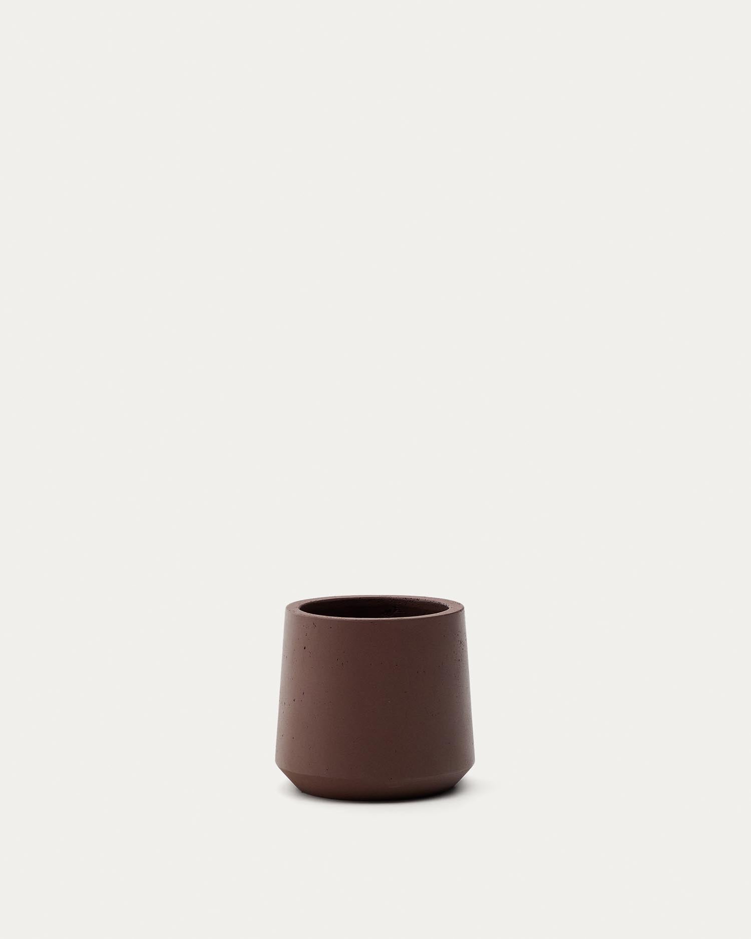 Blumentopf Calun aus Zement in Weinrot Ø 32 cm in  präsentiert im Onlineshop von KAQTU Design AG. Blumentopf ist von Kave Home