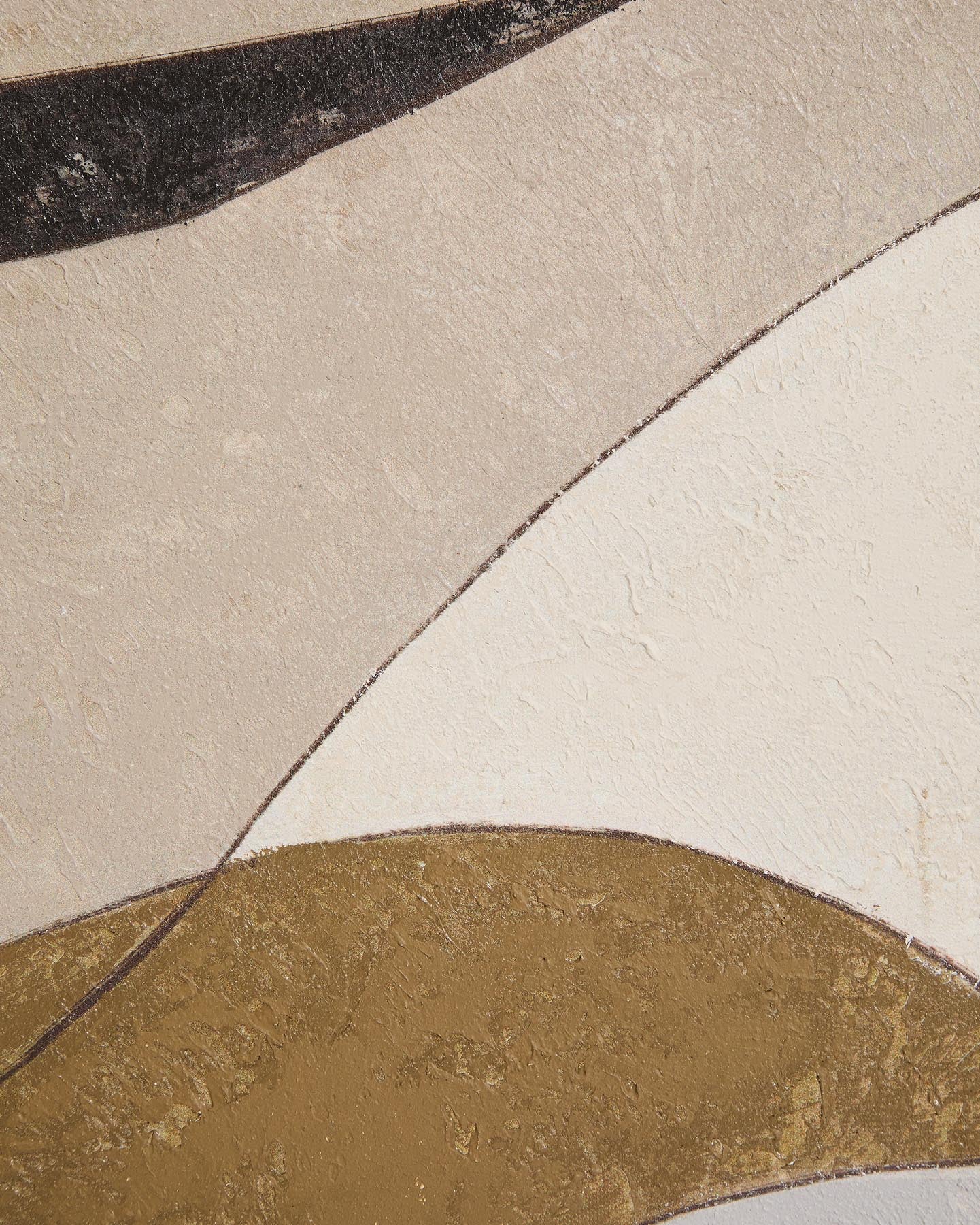 Abstrakte Leinwand Marvilo, Grau und Senfgelb, 60 x 90 cm in Mehrfarbig präsentiert im Onlineshop von KAQTU Design AG. Bild ist von Kave Home