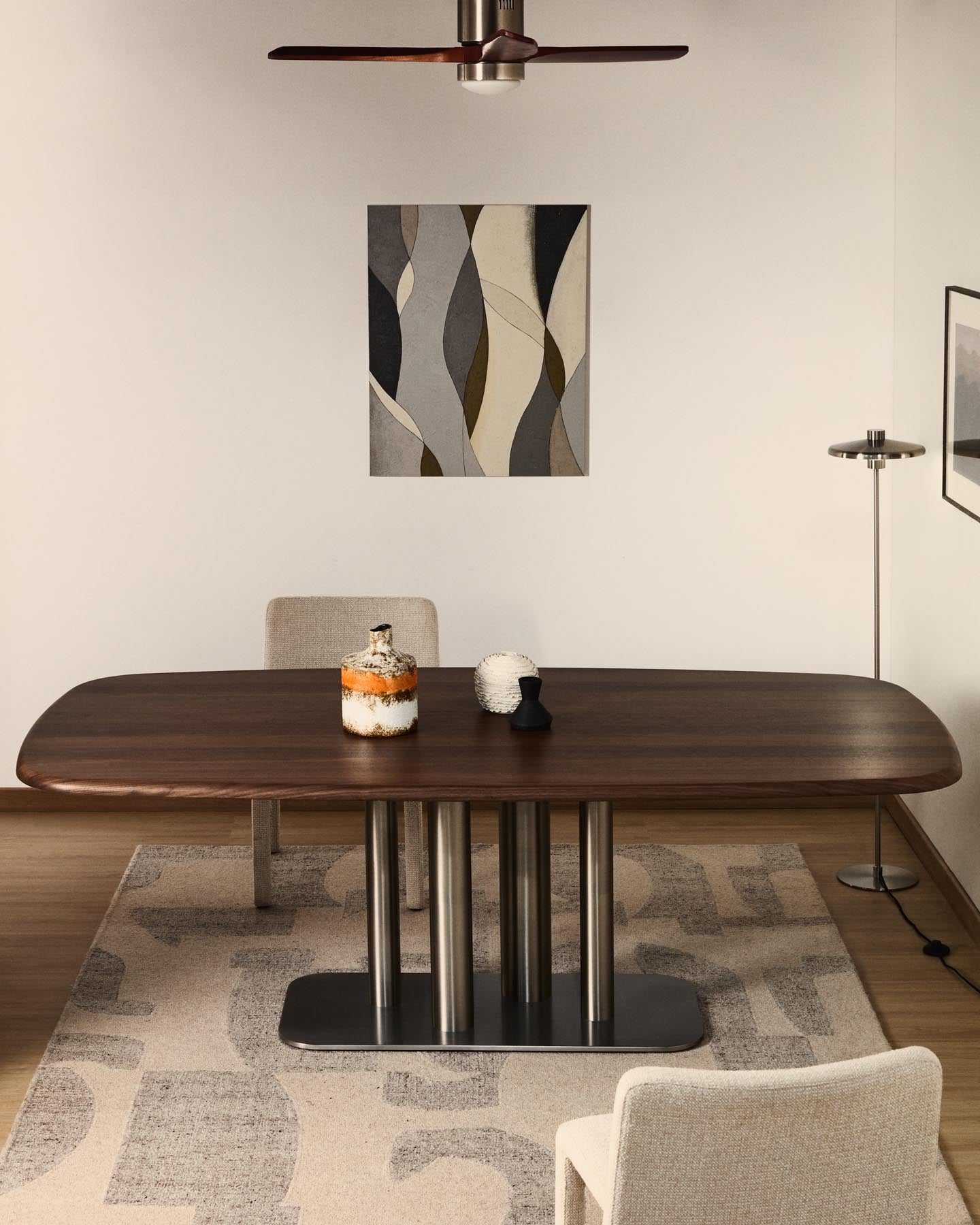 Abstrakte Leinwand Marvilo, Grau und Senfgelb, 80 x 100 cm in Mehrfarbig präsentiert im Onlineshop von KAQTU Design AG. Bild ist von Kave Home