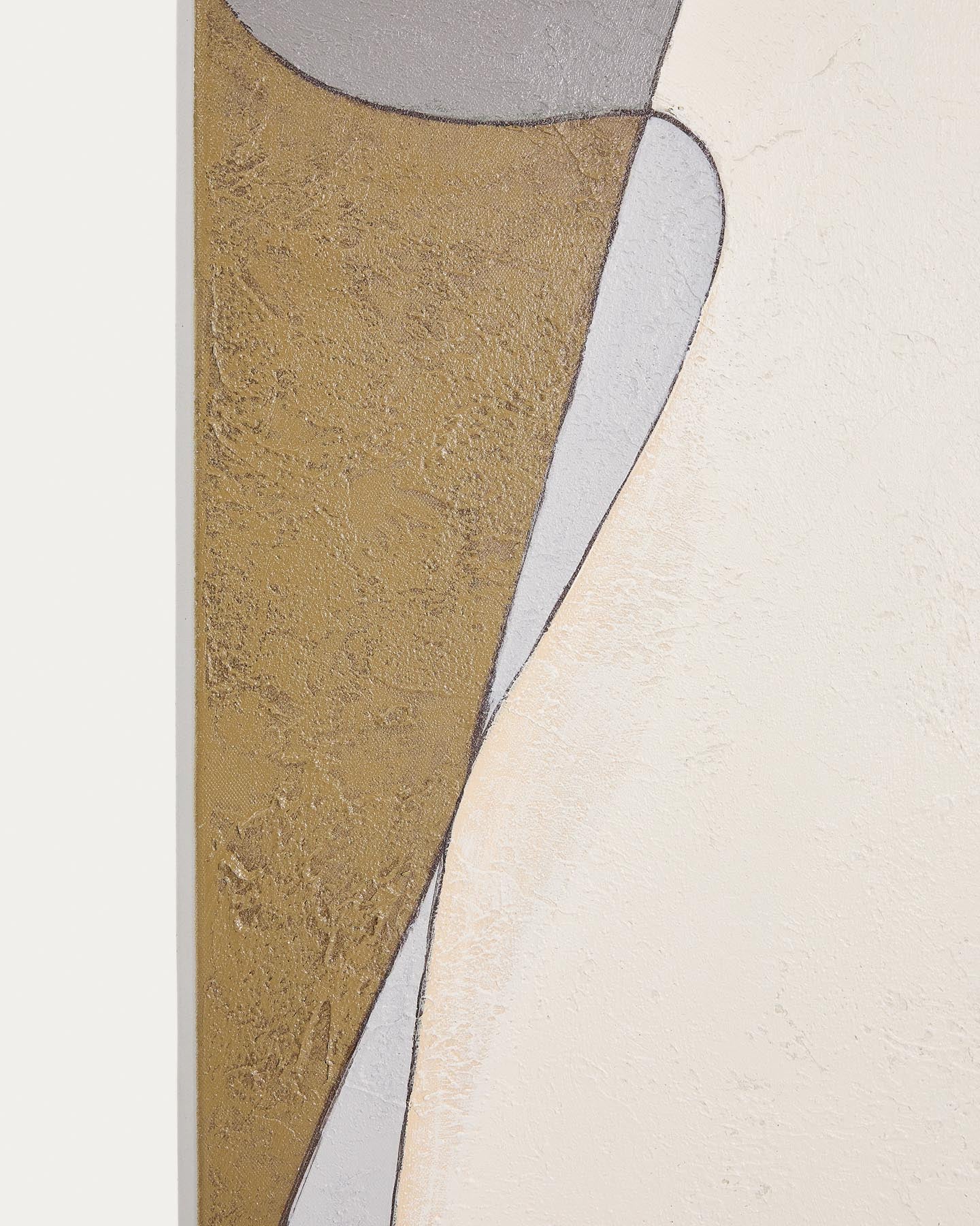 Abstrakte Leinwand Marvilo, Grau und Senfgelb, 120 x 200 cm in Mehrfarbig präsentiert im Onlineshop von KAQTU Design AG. Bild ist von Kave Home