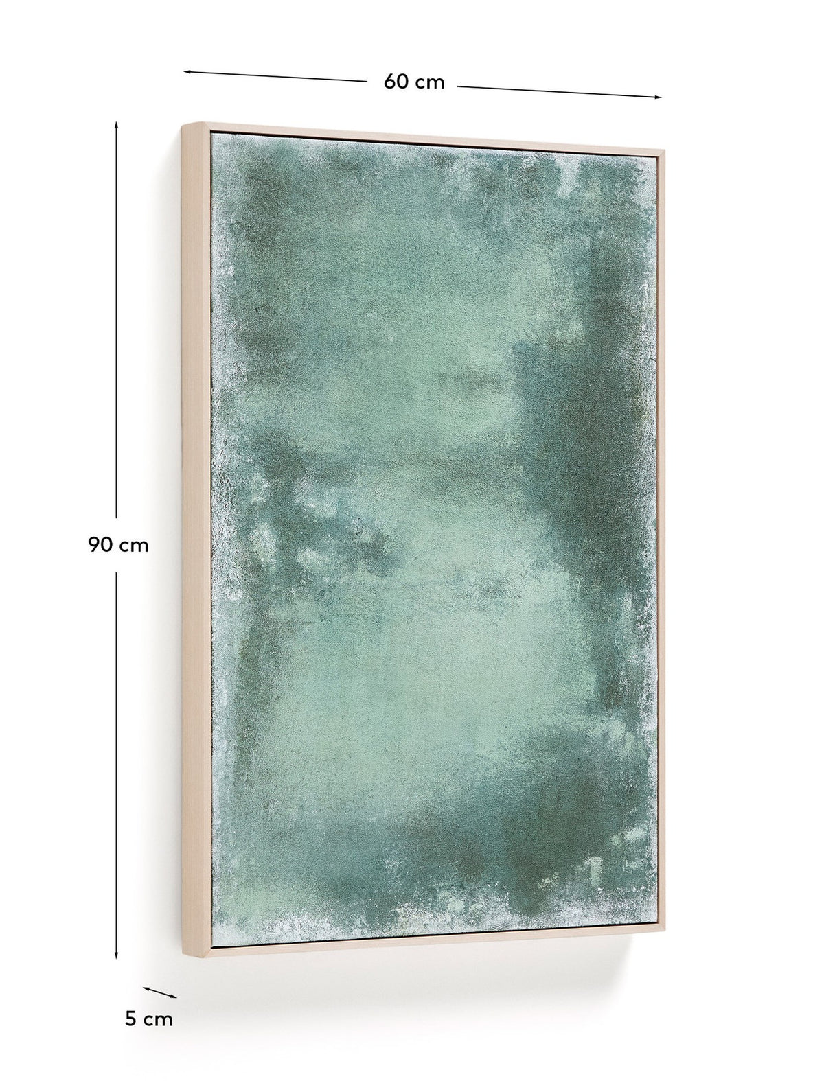 Abstraktes Bild Selnar, Grün, 60 x 90 cm in Grün präsentiert im Onlineshop von KAQTU Design AG. Bild ist von Kave Home