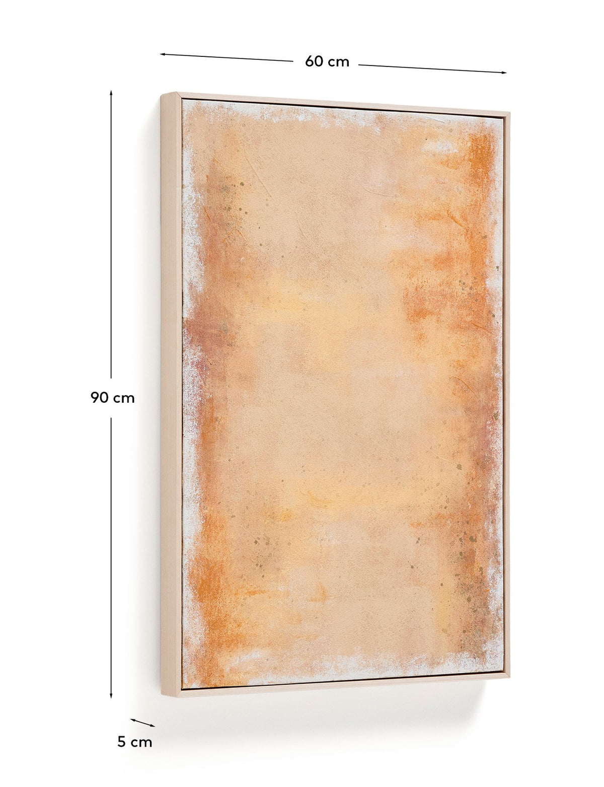 Abstraktes Bild Selnar, Gelb, 60 x 90 cm in Orange, Gelb präsentiert im Onlineshop von KAQTU Design AG. Bild ist von Kave Home