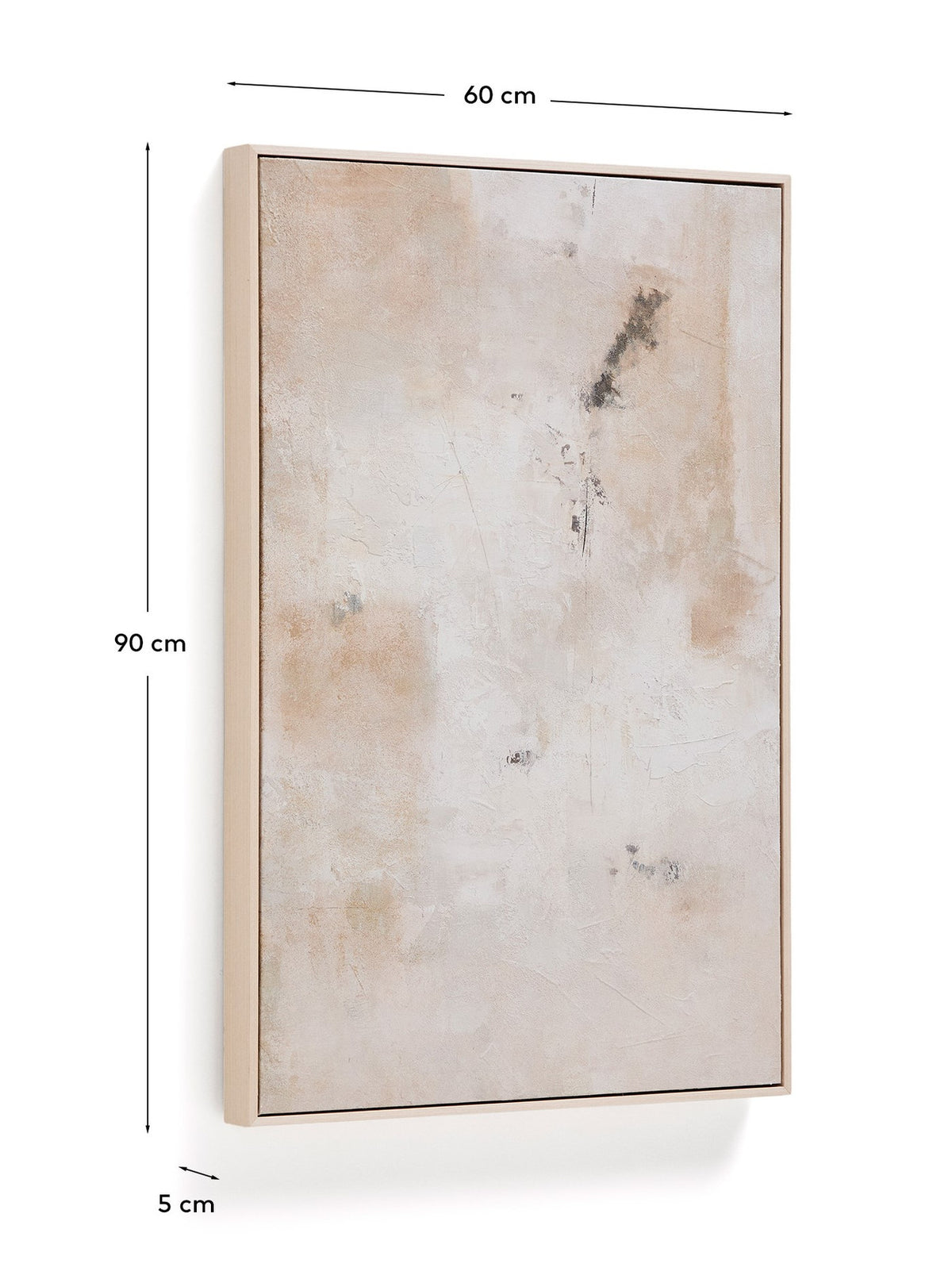 Abstraktes Bild Silpa, Beige, 60 x 90 cm in Beige präsentiert im Onlineshop von KAQTU Design AG. Bild ist von Kave Home