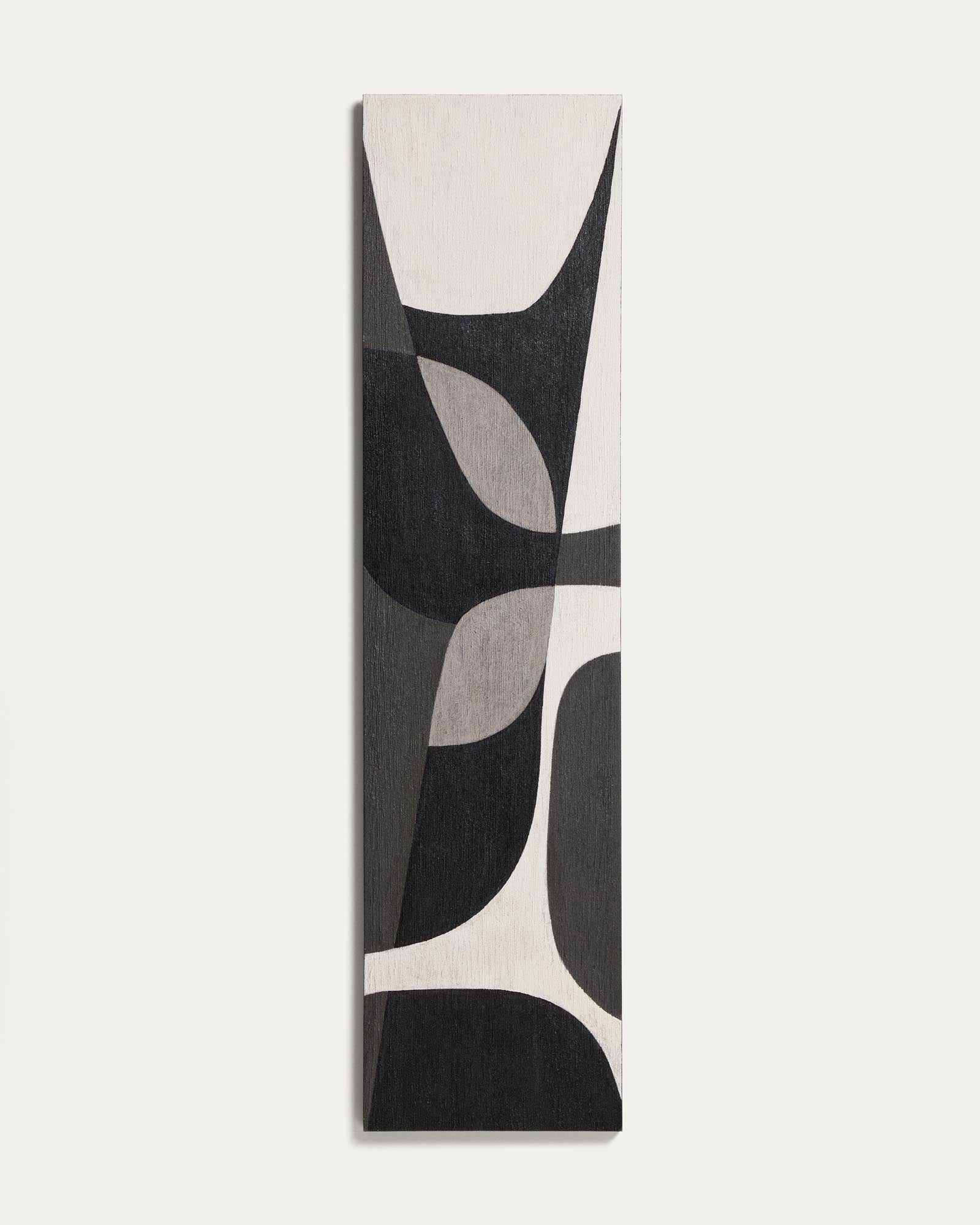 Abstraktes Bild Onure in Schwarz und Weiss, 45 x 180 in Weiss präsentiert im Onlineshop von KAQTU Design AG. Bild ist von Kave Home