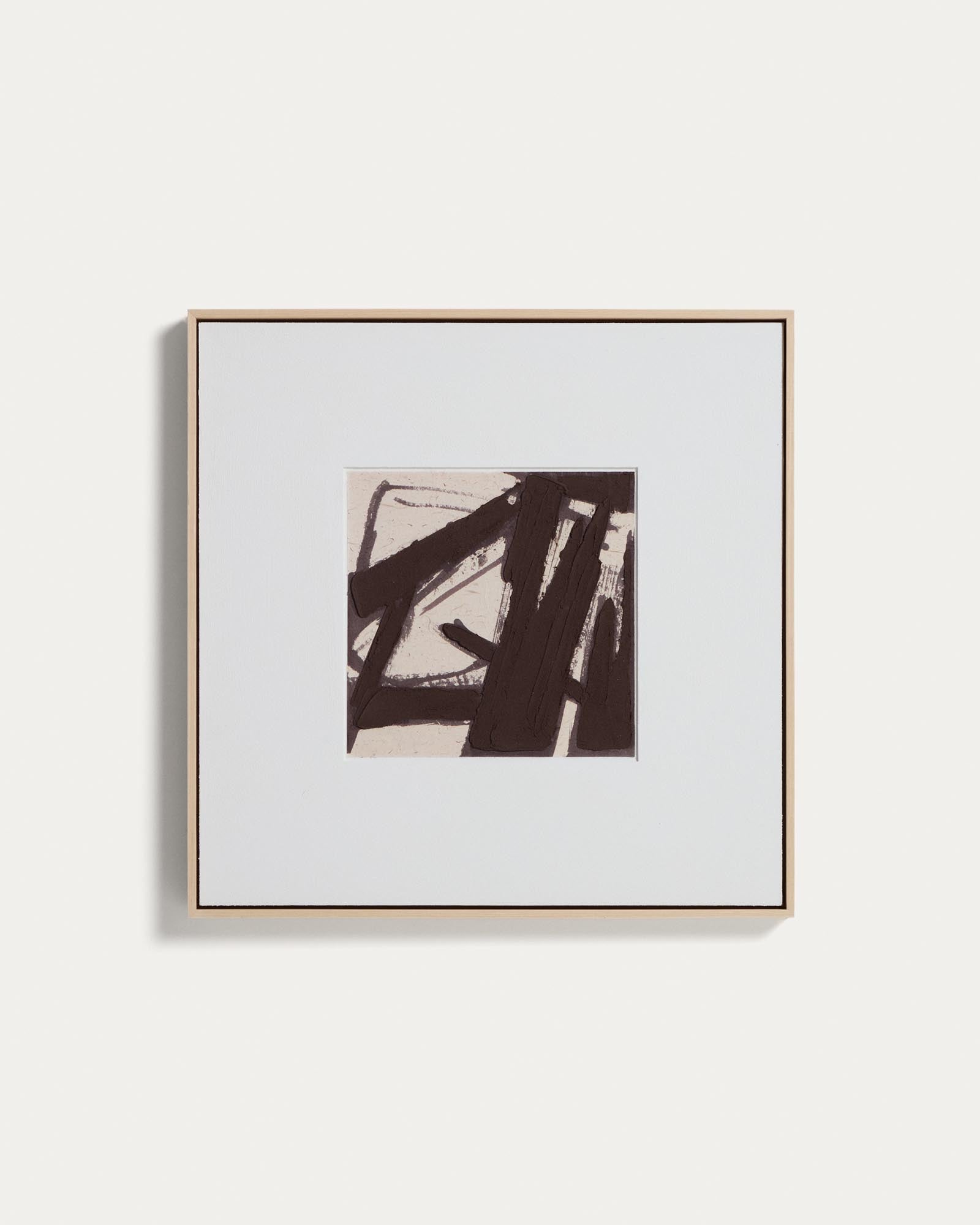 Abstraktes Bild Arilan, 60 x 60 cm in Beige präsentiert im Onlineshop von KAQTU Design AG. Bild ist von Kave Home
