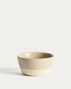 Schale Doren aus Keramik in Beige