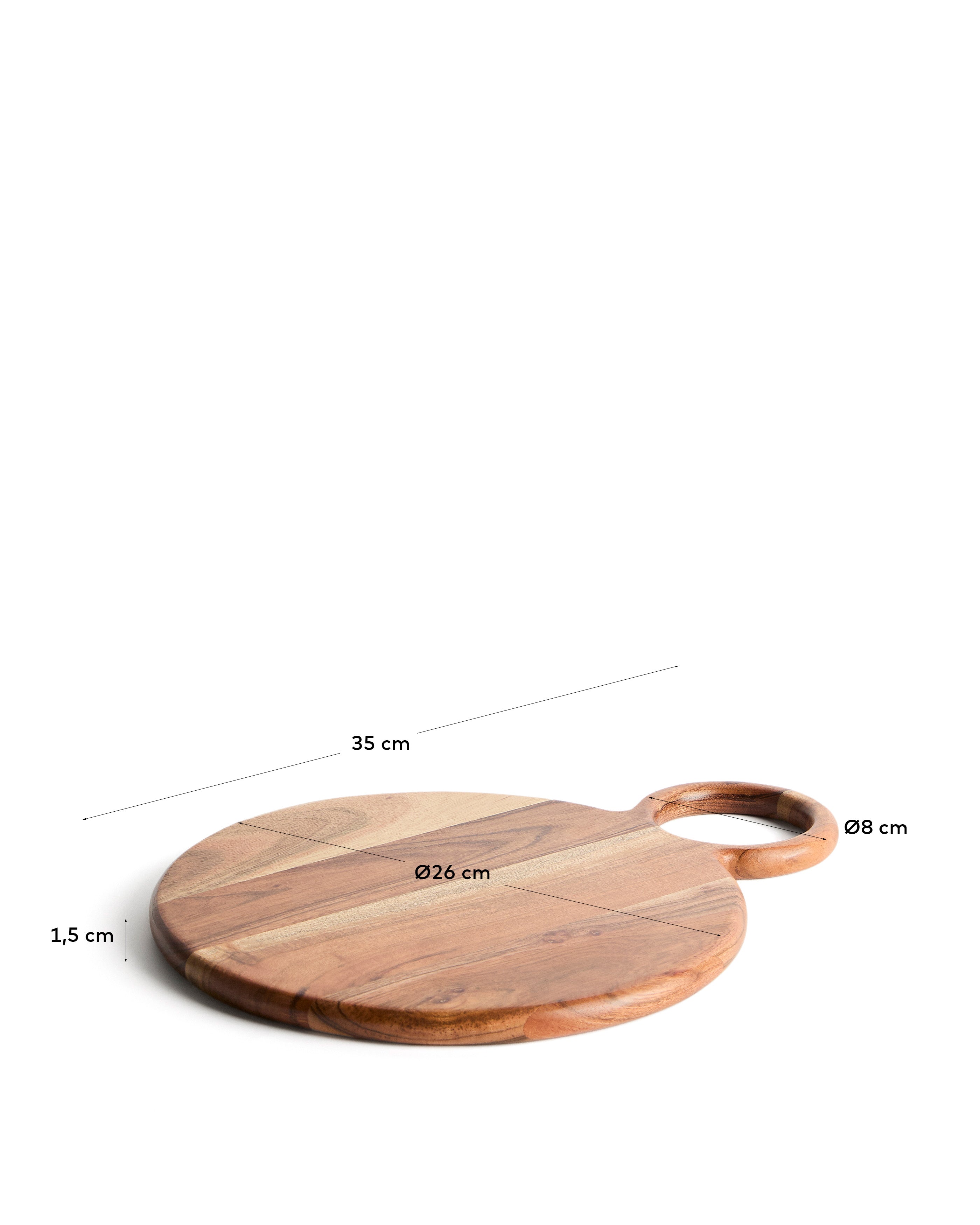 Servierbrett Dalme aus Akazienholz, Ø 26,5 cm in Braun präsentiert im Onlineshop von KAQTU Design AG. Servierplatten ist von Kave Home