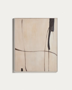 Abstraktes Bild Meril in Beigetönen, 80 x 100 cm