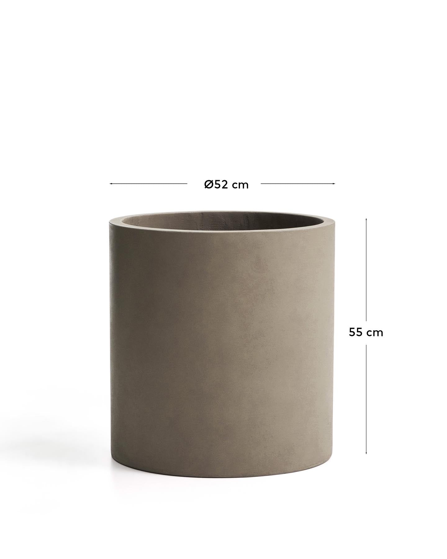 Blumentopf Aiguablava aus grauem Zement, Ø 52 cm in Beige präsentiert im Onlineshop von KAQTU Design AG. Blumentopf ist von Kave Home
