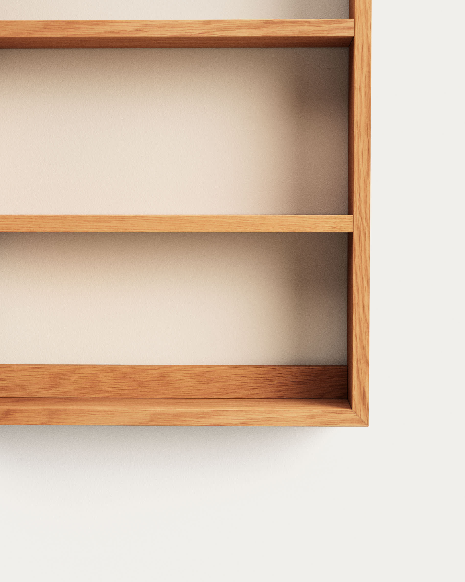 Eleganter Badezimmerschrank aus massivem Teakholz mit Spiegel, 50x70 cm, von Kave Home – stilvoll und funktional für Ihr Bad.