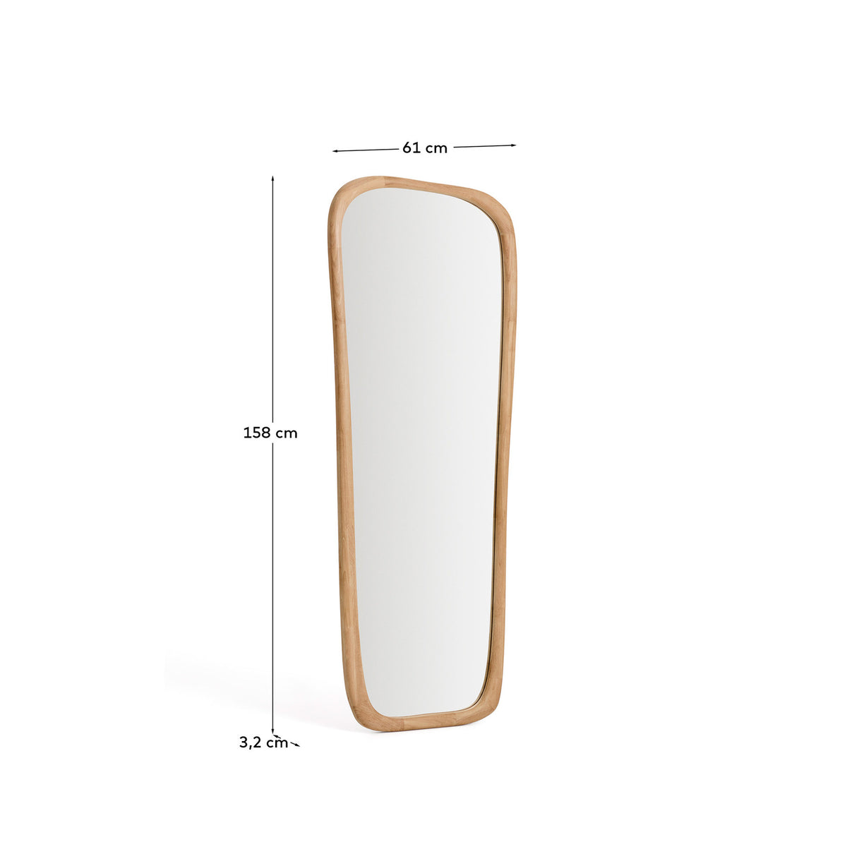 Spiegel Alura aus Teakholz 158 x 61 cm FSC 100 % in Braun präsentiert im Onlineshop von KAQTU Design AG. Wandspiegel ist von Kave Home