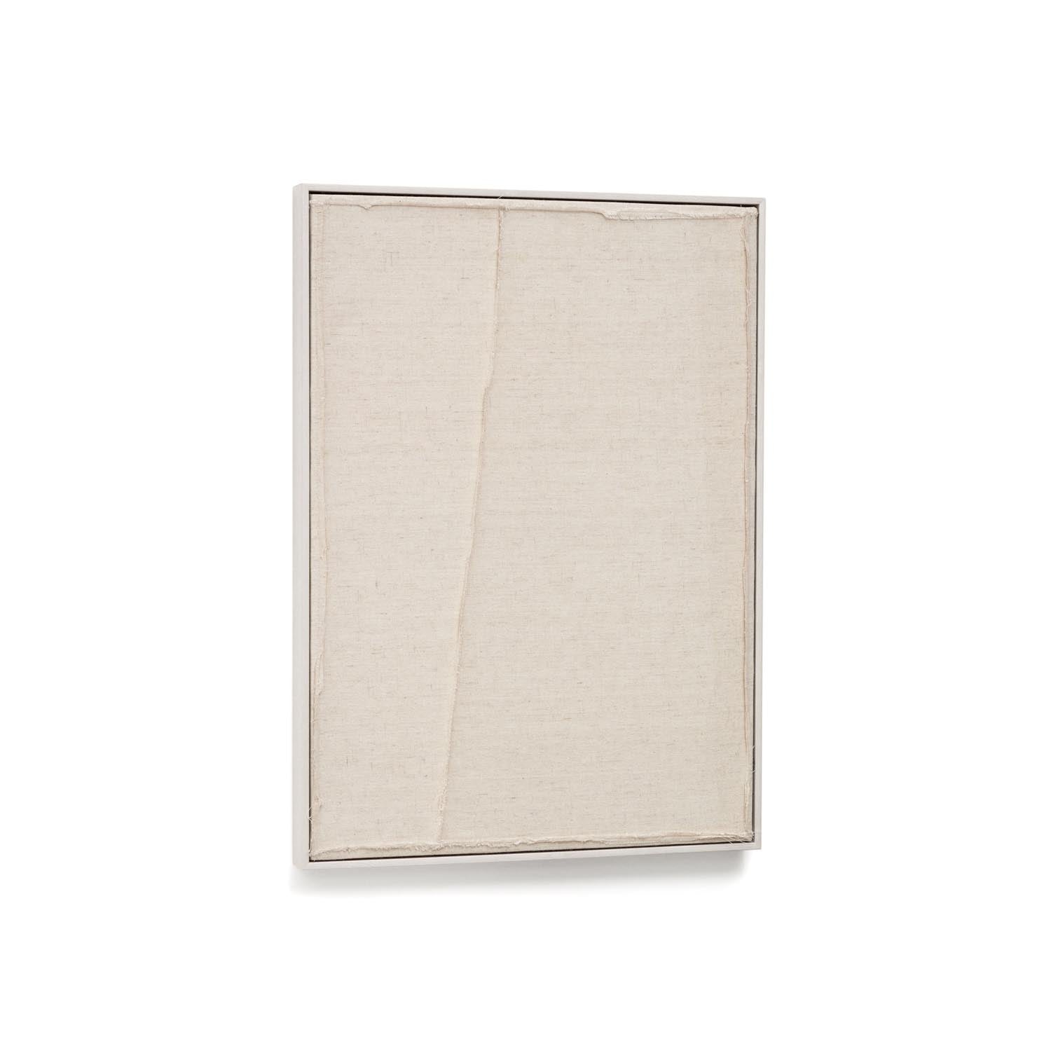 Entdecke das elegante Bild Maha in Weiß von Kave Home. Mit 52 x 72 cm und minimalistischer Ästhetik ist es der perfekte Blickfang für Dein Zuhause.