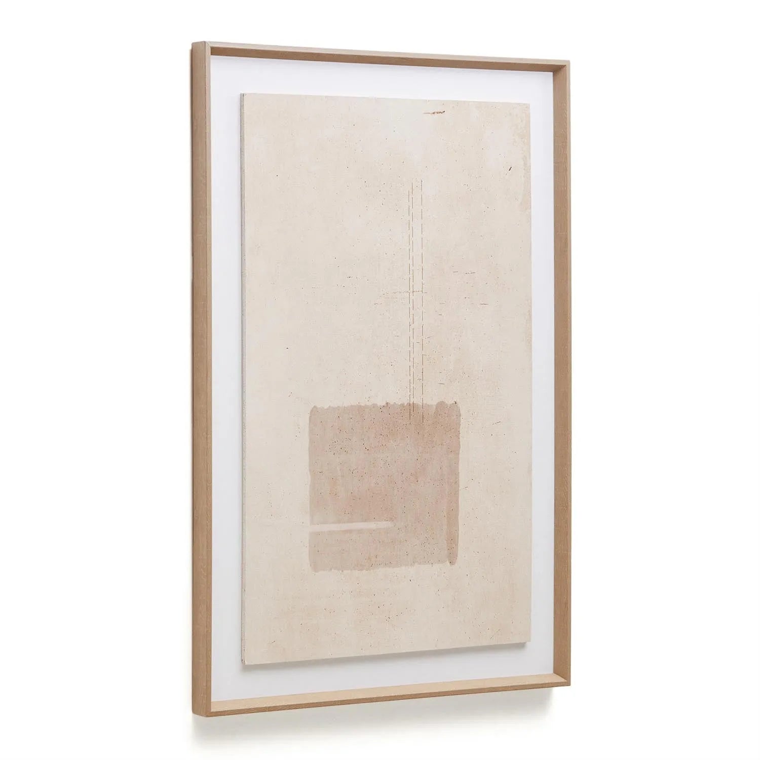 Sormina Bild mit Quadrat braun 60 x 90 cm in Beige präsentiert im Onlineshop von KAQTU Design AG. Bild ist von Kave Home