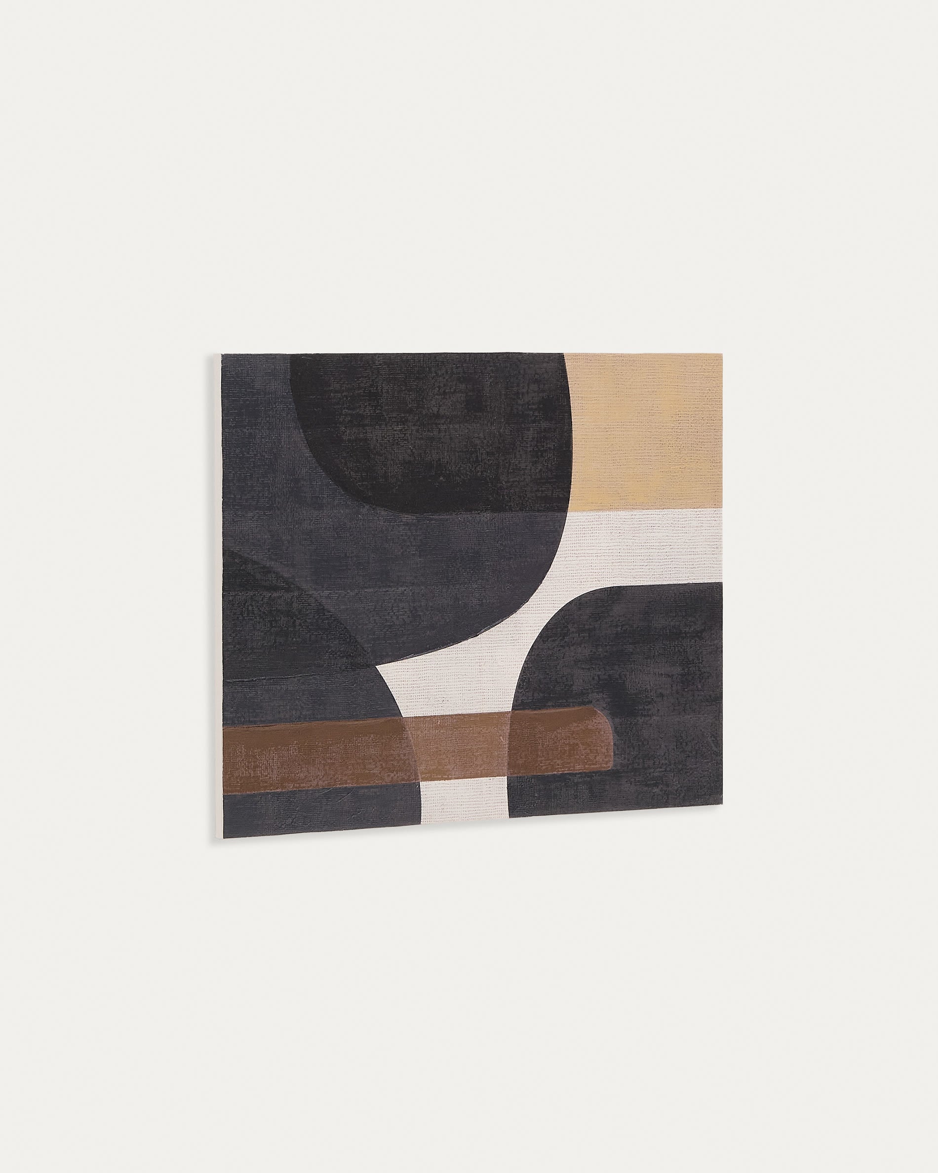 Abstrakte Leinwand Tonol in Braun, 100x80 cm, von Kave Home. Elegante Wandkunst für zeitgenössische Wohnräume. Premium Qualität.