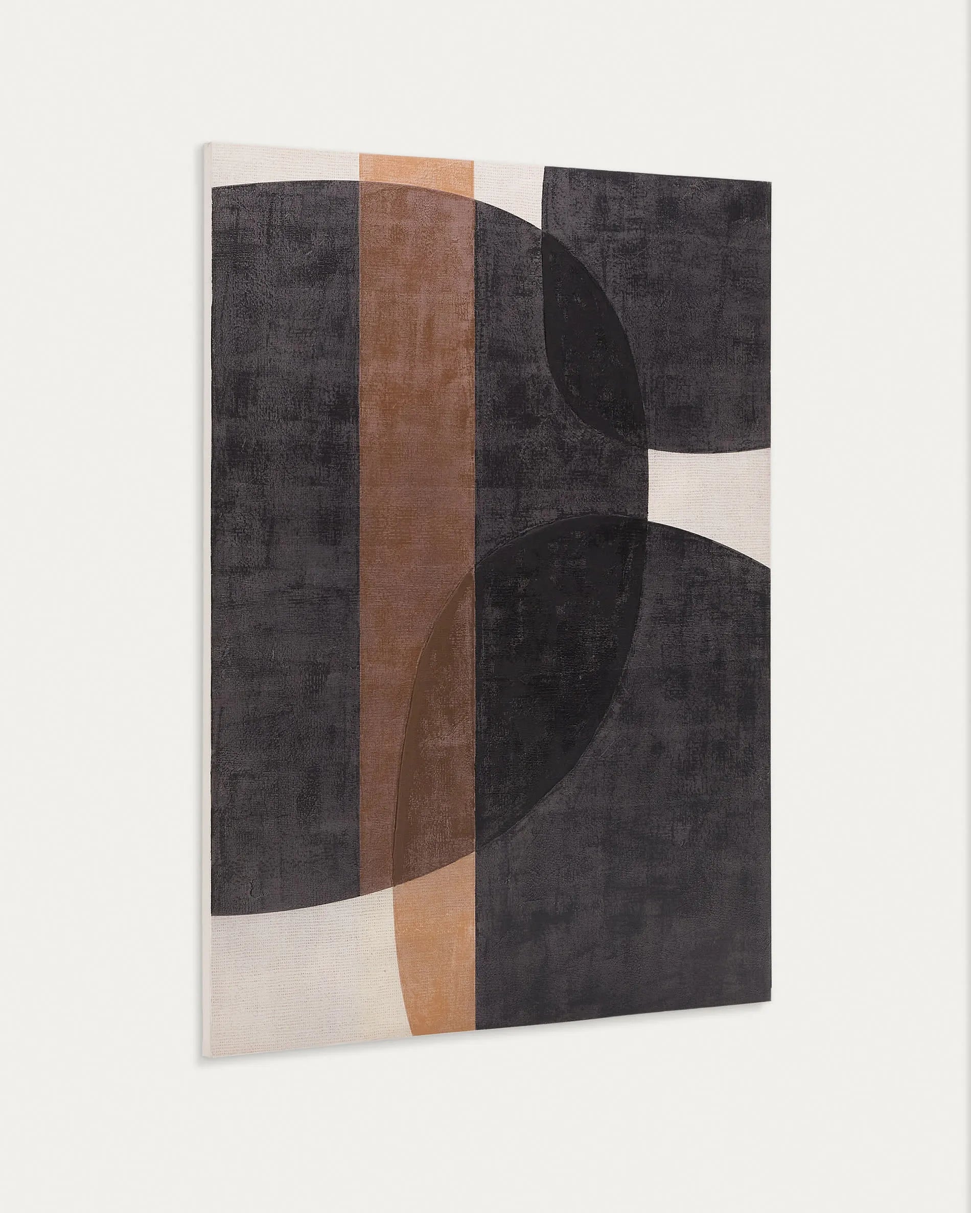 Abstrakte Leinwand Tonol in Braun, 180x140 cm, von Kave Home. Perfekt für moderne und elegante Raumdekoration.