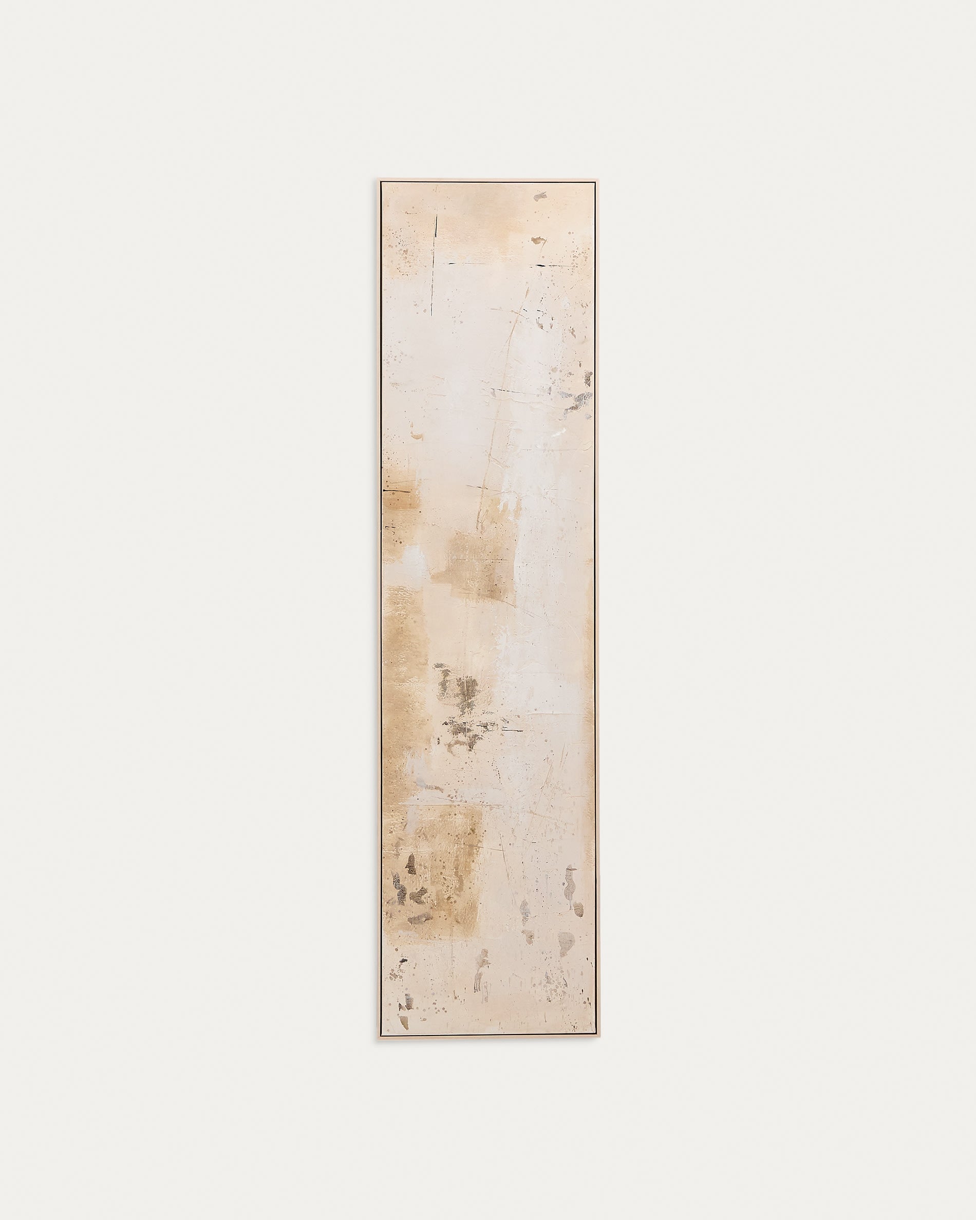 Abstraktes Wandbild Silpa in dunkelbeige, 182x47 cm, von Kave Home. Ideal für stilvolle und zeitgemäße Raumgestaltung.