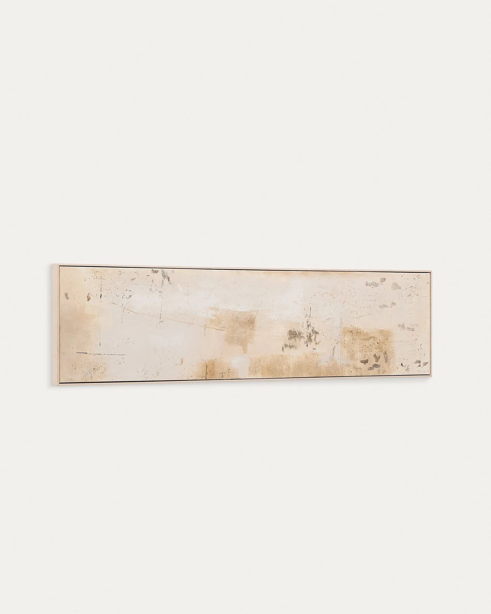 Abstraktes Wandbild Silpa in dunkelbeige, 182x47 cm, von Kave Home. Ideal für stilvolle und zeitgemäße Raumgestaltung.