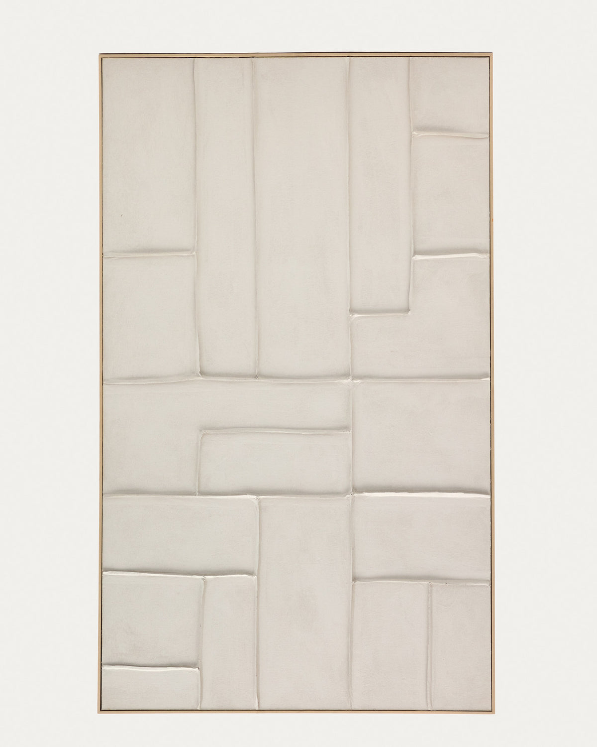 Bild Klis aus Leinen mit geometrischen Formen weiss 120 x 200 cm in Weiss, Grau präsentiert im Onlineshop von KAQTU Design AG. Bild ist von Kave Home