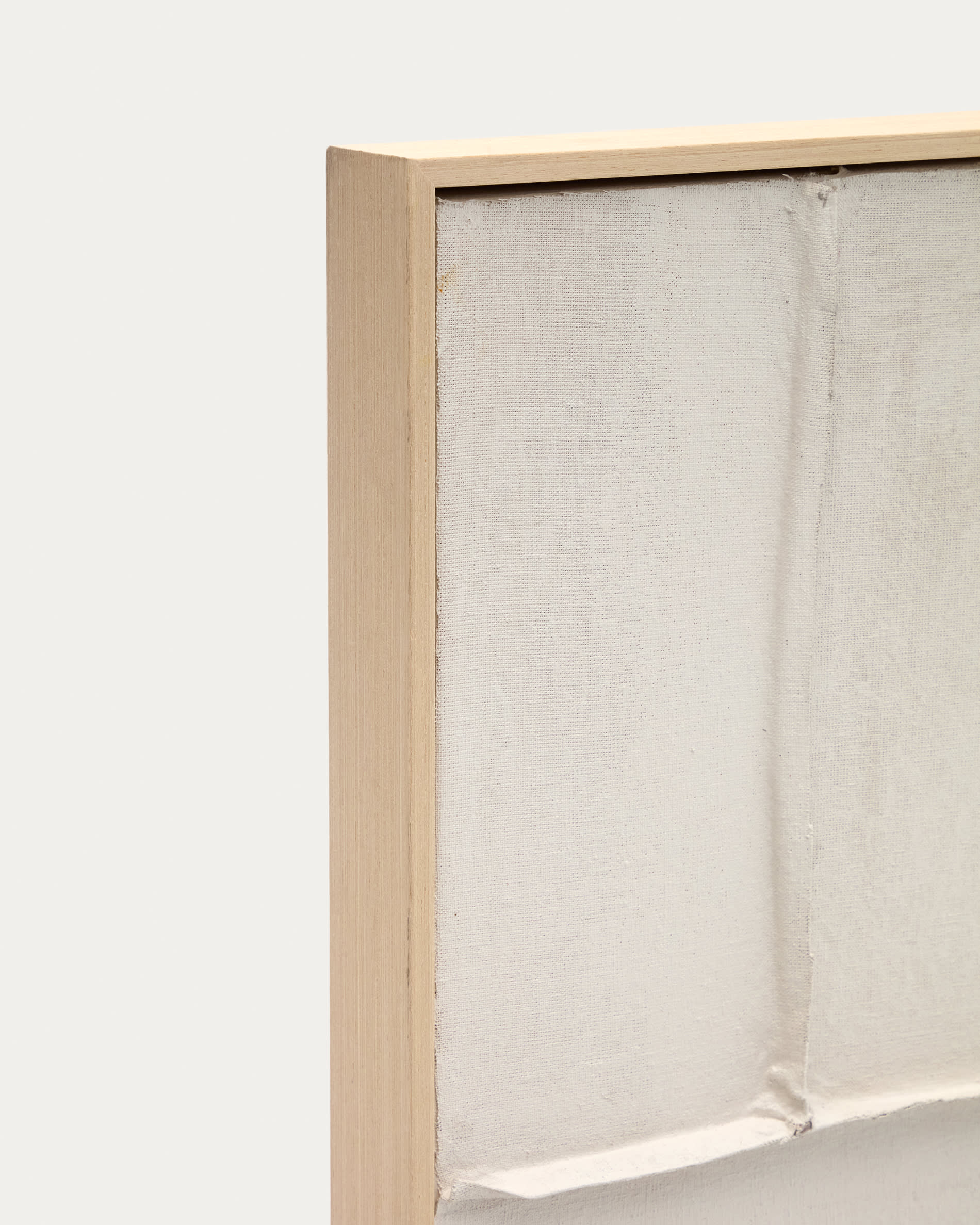 Leinwand Klis von Kave Home, 120x200 cm, aus Leinen mit geometrischen weißen Formen. Perfekt für zeitgemäße Raumgestaltung.