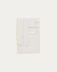 Bild Klis aus Leinen mit geometrischen Formen weiss 60 x 90 cm