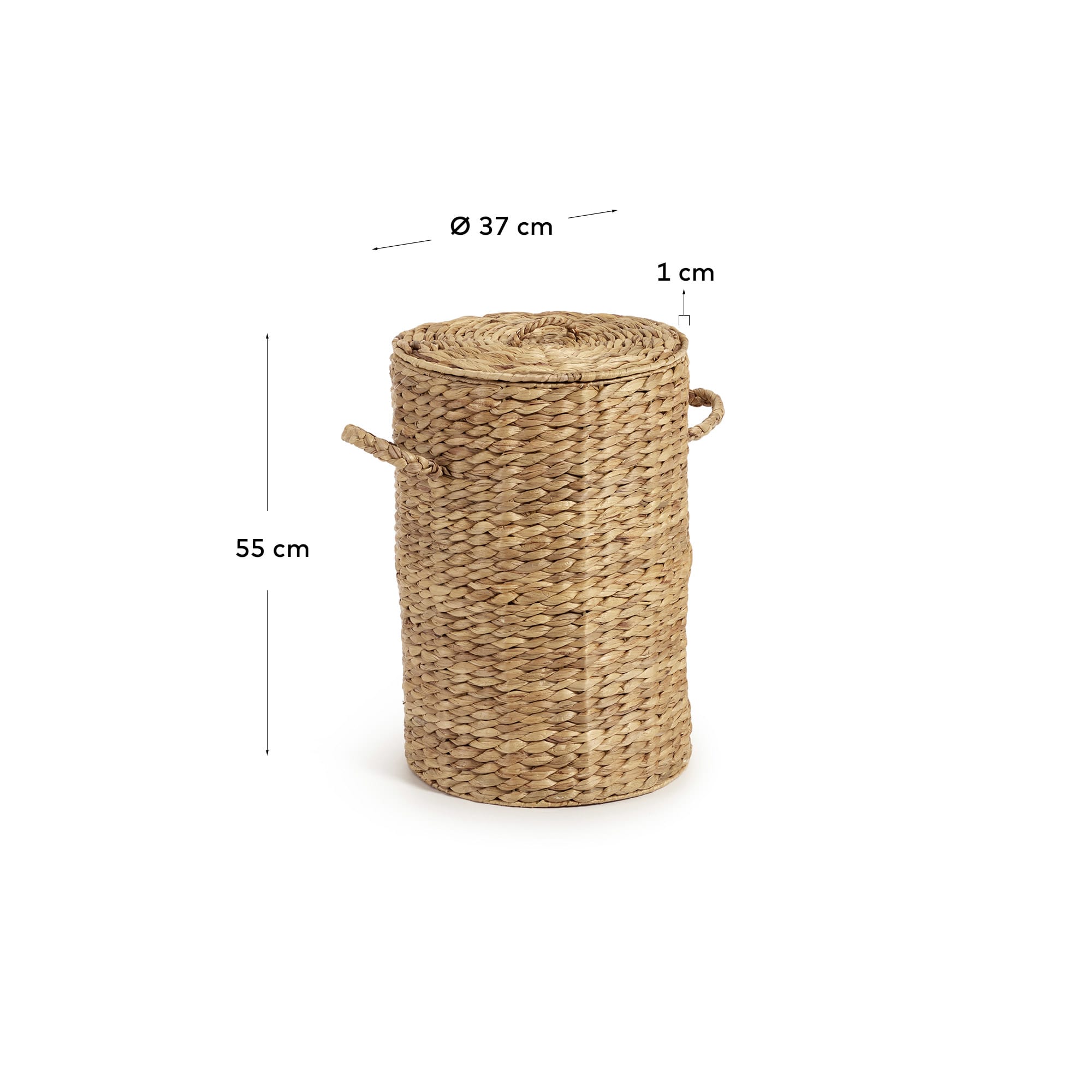 Der Yessira Wäschekorb von Kave Home kombiniert natürliche Materialien mit modernem Stil. Ideal für jeden Raum, sorgt er für Ordnung und Eleganz.
