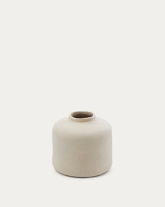 Serina Vase aus Pappmaché weiss 27 cm