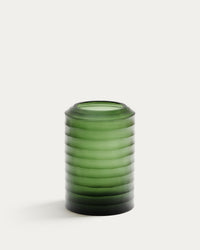 Bunce vase made of recycled glass green 25 cm