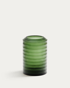Bunce vase made of recycled glass green 25 cm