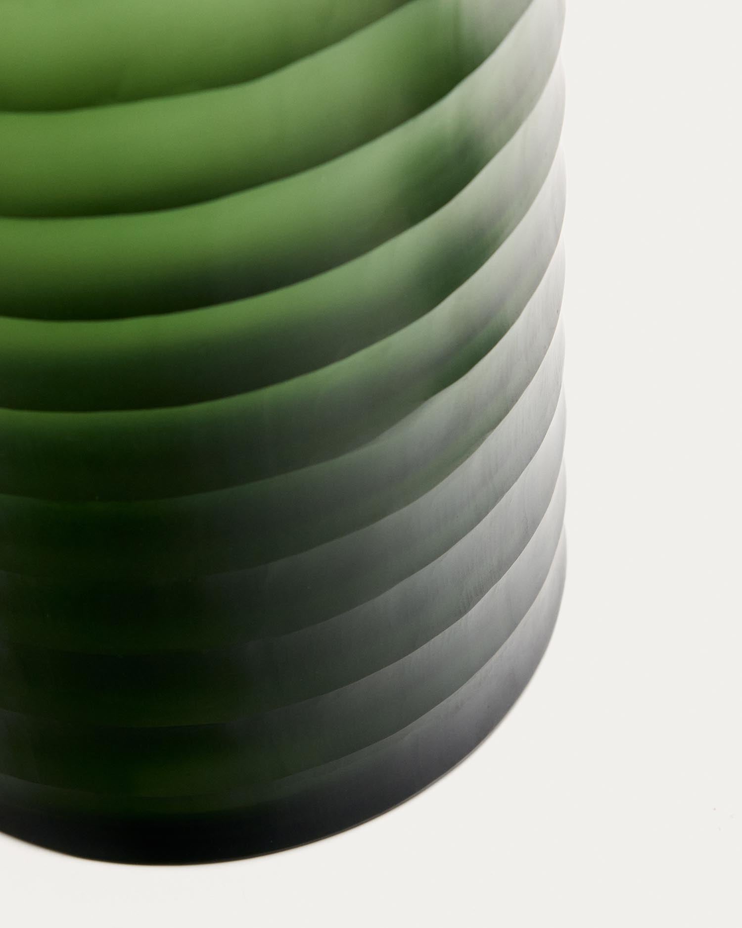 Vase Bunce aus recyceltem Glas grün 25 cm in Grün präsentiert im Onlineshop von KAQTU Design AG. Vase ist von Kave Home