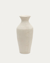 Vase Pria aus weissem Pappmaché 72 cm