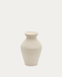 Vase Pria aus weissem Pappmaché 51 cm