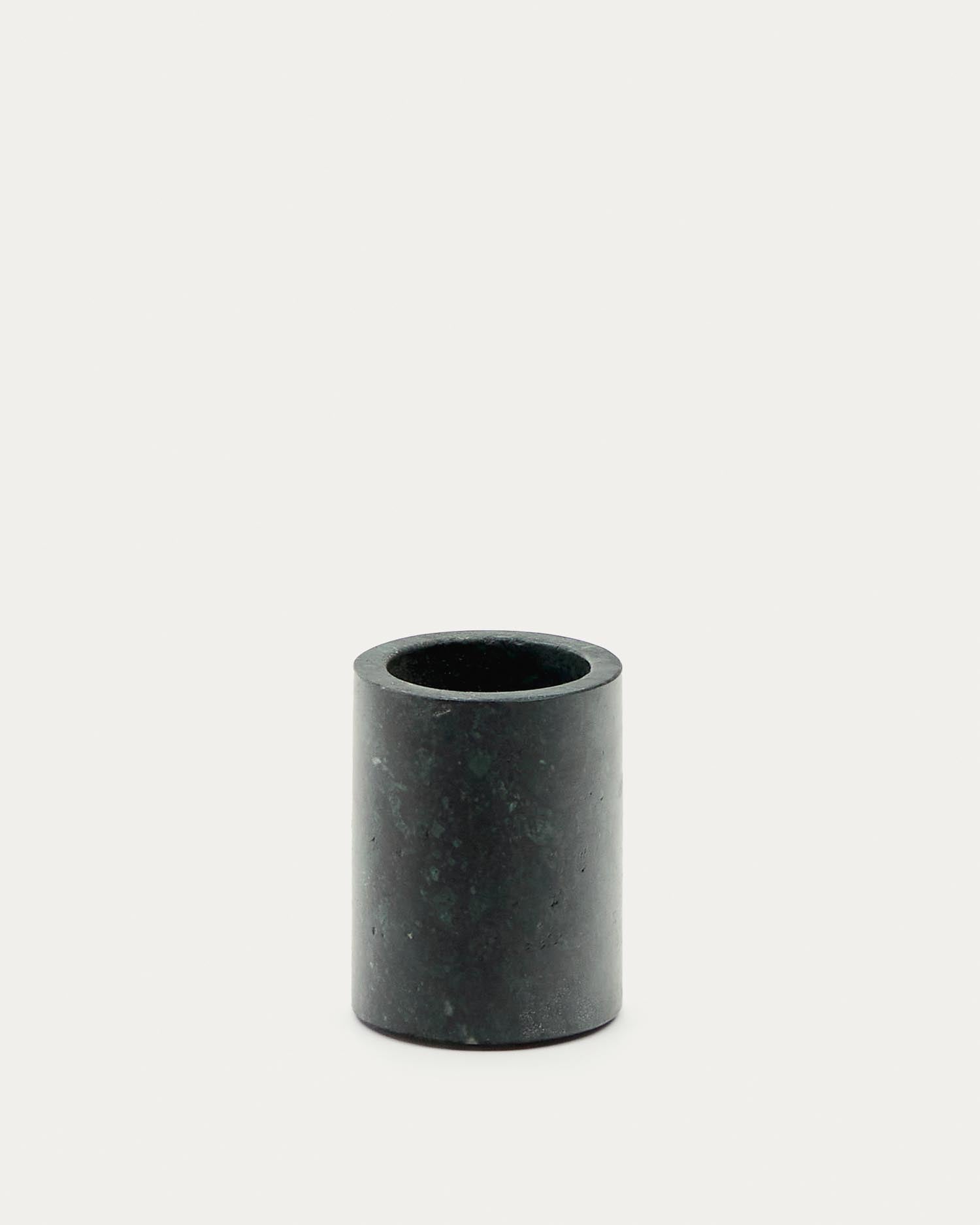 Zahnbürstenhalter Elenei aus grünem Marmor in Grün präsentiert im Onlineshop von KAQTU Design AG. Badzubehör ist von Kave Home